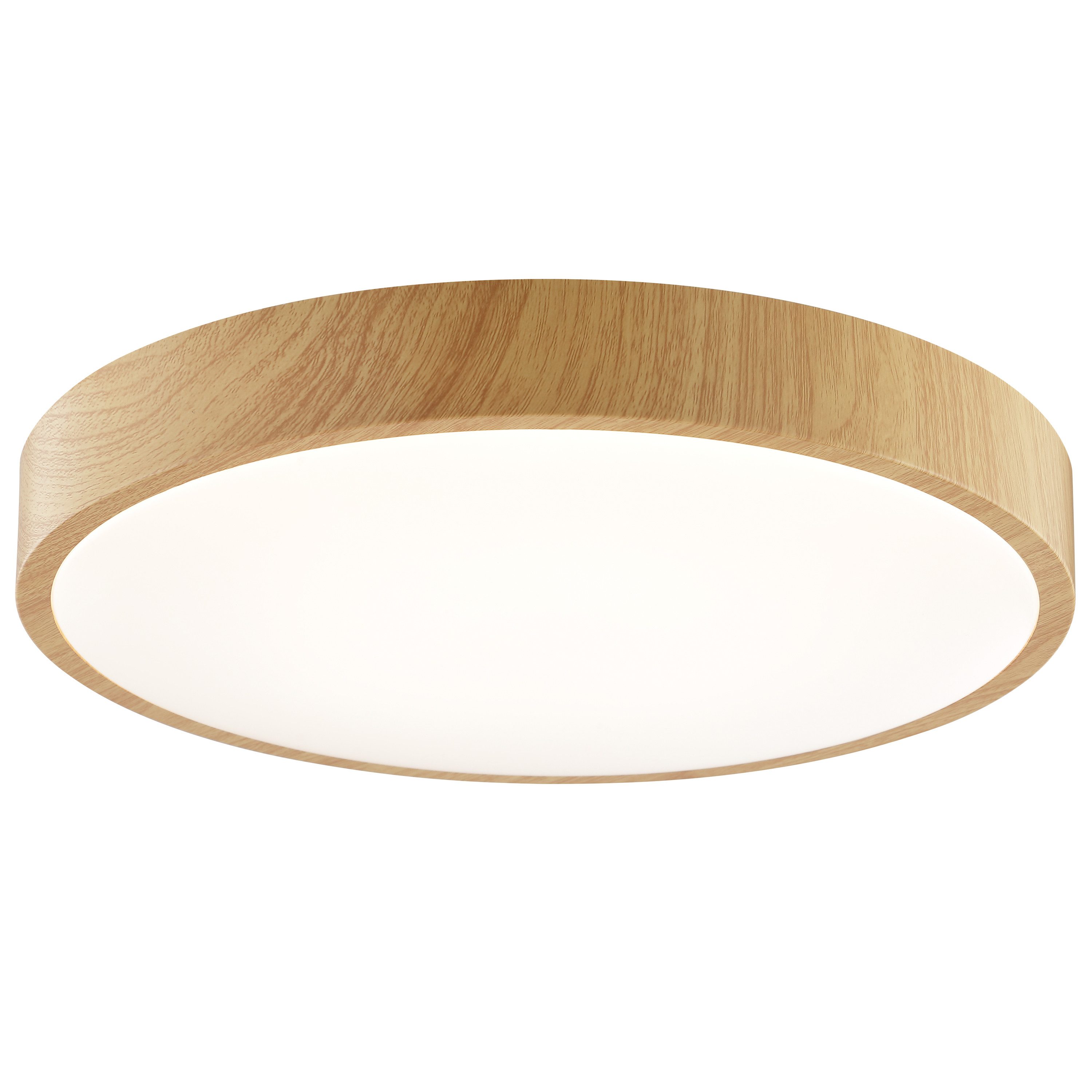 Brilliant LED Deckenleuchte Teranon, LED fest integriert, Warmweiß, Holzoptik, 3000 K, braun/weiß