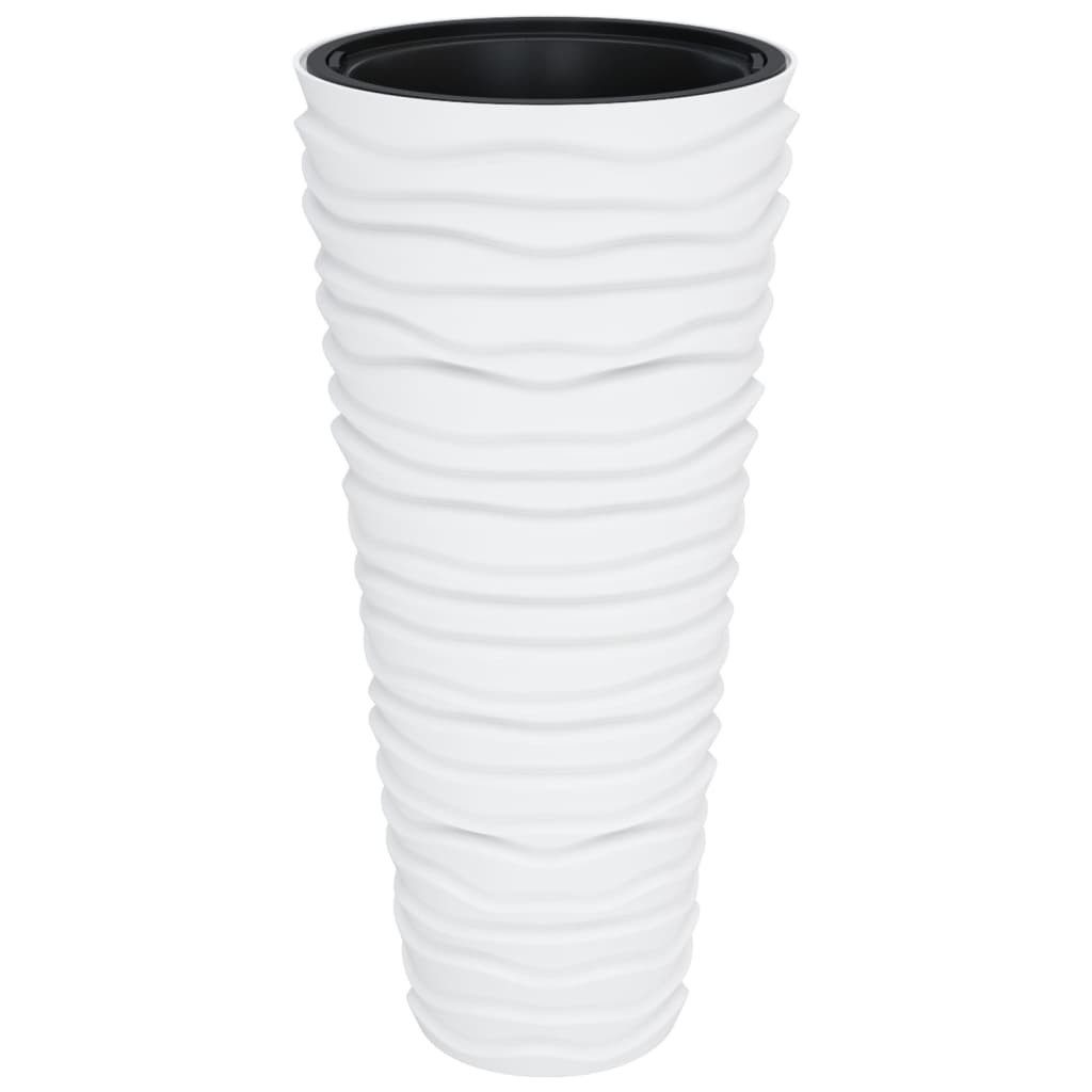 vidaXL Blumentopf Pflanzkübel mit herausnehmbaren Einsatz Weiß 18/45 L PP (1 St)
