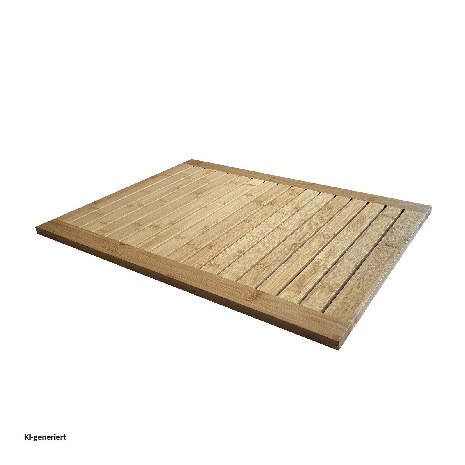 HTI-Living Badematte Badematte Bambus 60 x 40 cm, Höhe 3.5 mm, 1 Badematte, fußbodenheizungsgeeignet, Holz, rechteckig, Bambusmatte Antirutschmatte Badvorleger