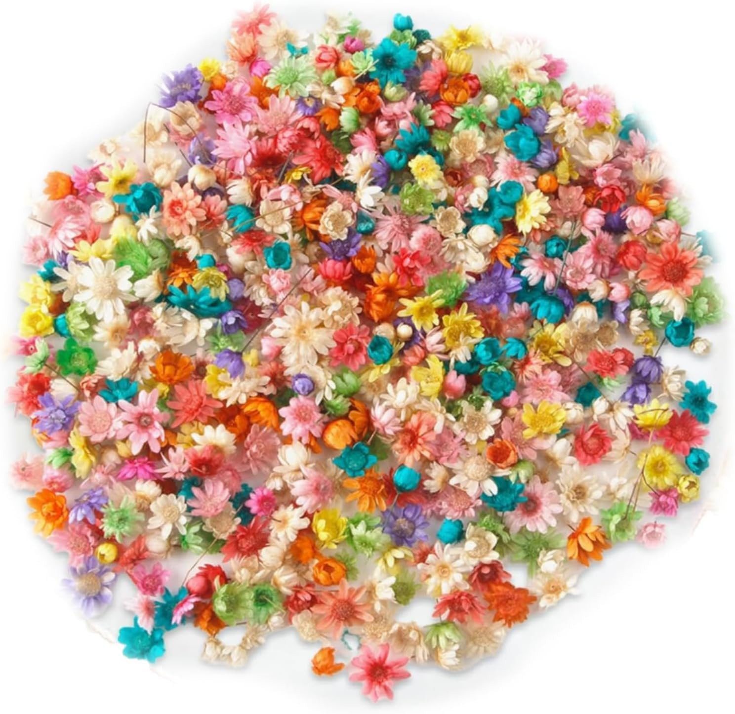 Trockenblume 200 Mini Trockenblumen Set für Resin, Nail Art, Kerzen & DIY Basteln, FOUORTUNATE-BEE, 200 Mini Natur Trockenblumen für Resin Schmuck Nail Art DIY Deko