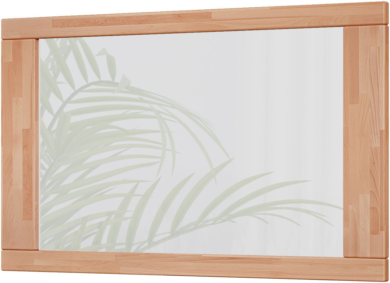 Home affaire Spiegel Hochkant oder quer montierbar, Rechteckiger Spiegel mit Holz Rahmen, VETRO Wandspiegel B/H:100/60cm,Massivholz,Holz,Flur,Diele,Garderobe
