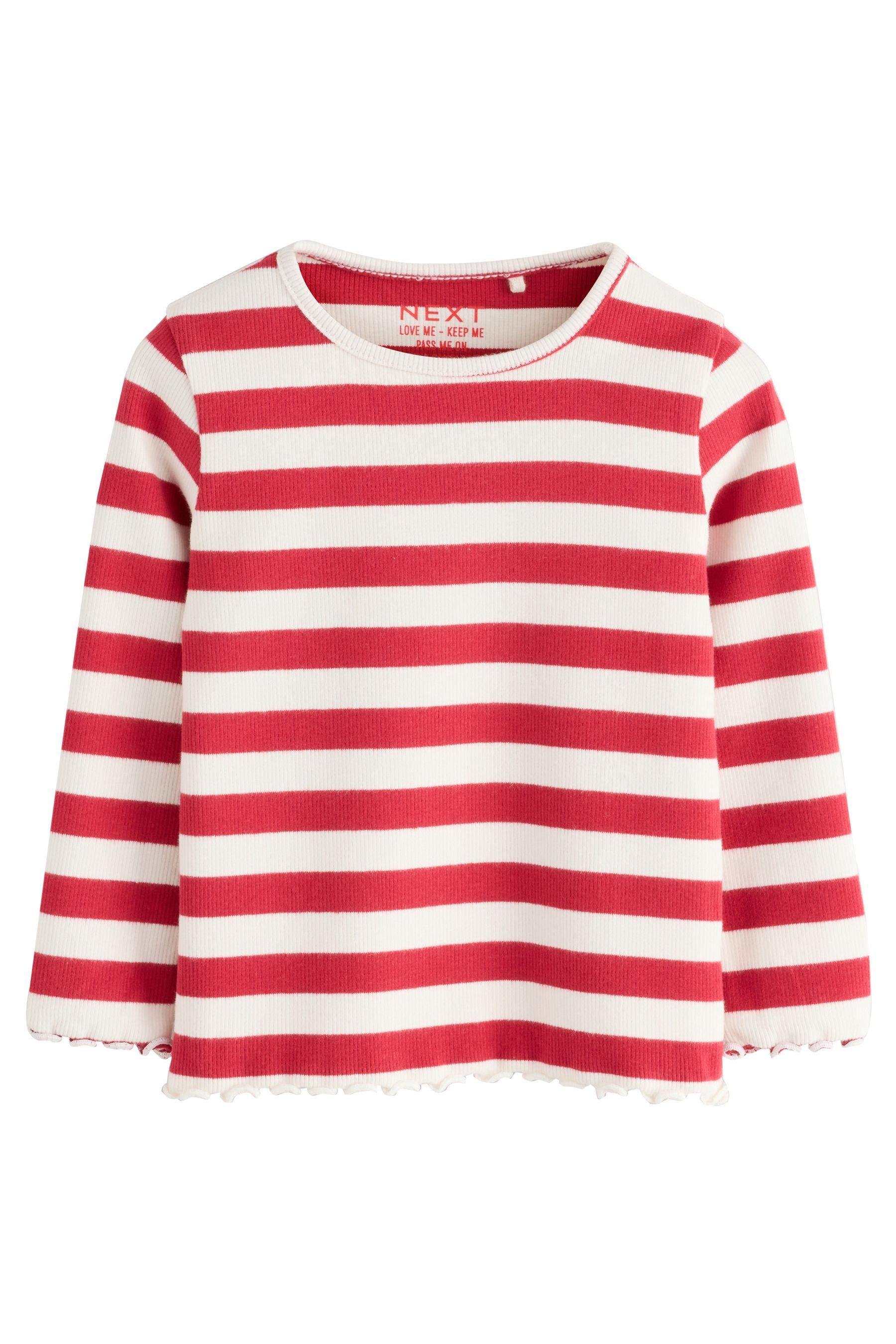 Next Langarmshirt Gerippte Langarmoberteile im 5er-Pack (5-tlg)