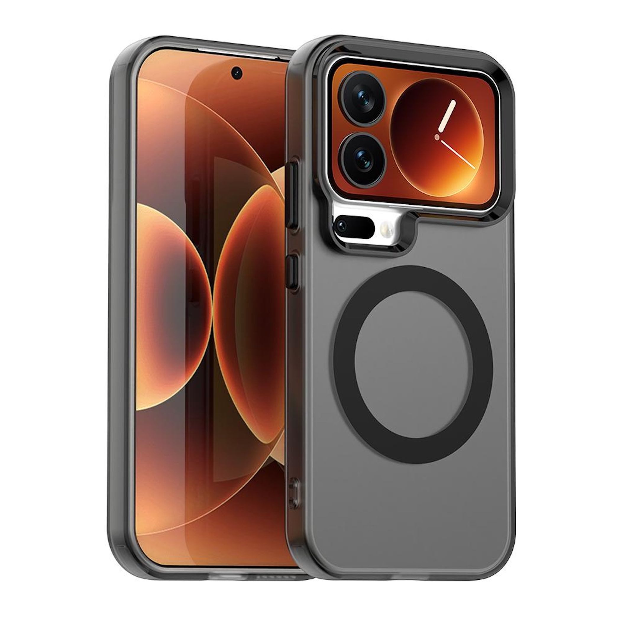 Wigento Handyhülle Für Xiaomi 17 Pro Candy Design Magsafe Hybrid TPU Schutzhülle Schwarz, Magsafe Funktion, Stoßschutz, präzise Aussparungen