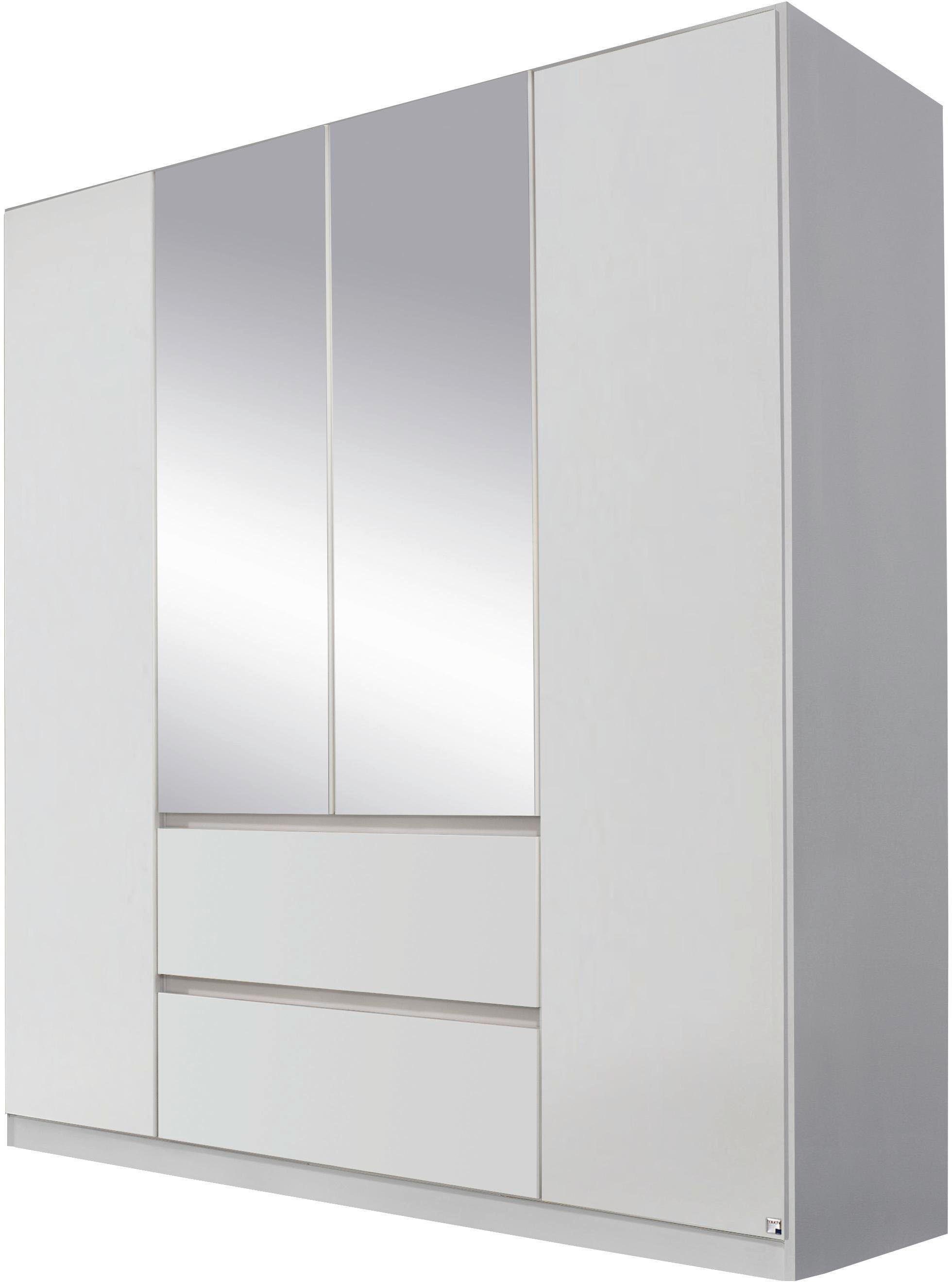 rauch Drehtürenschrank Kleiderschrank Schrank mit Spiegel Garderobe Garderobenschrank MAINZ grifflose Front mit Spiegel, Außentüren mit Push-to-Open Funktion
