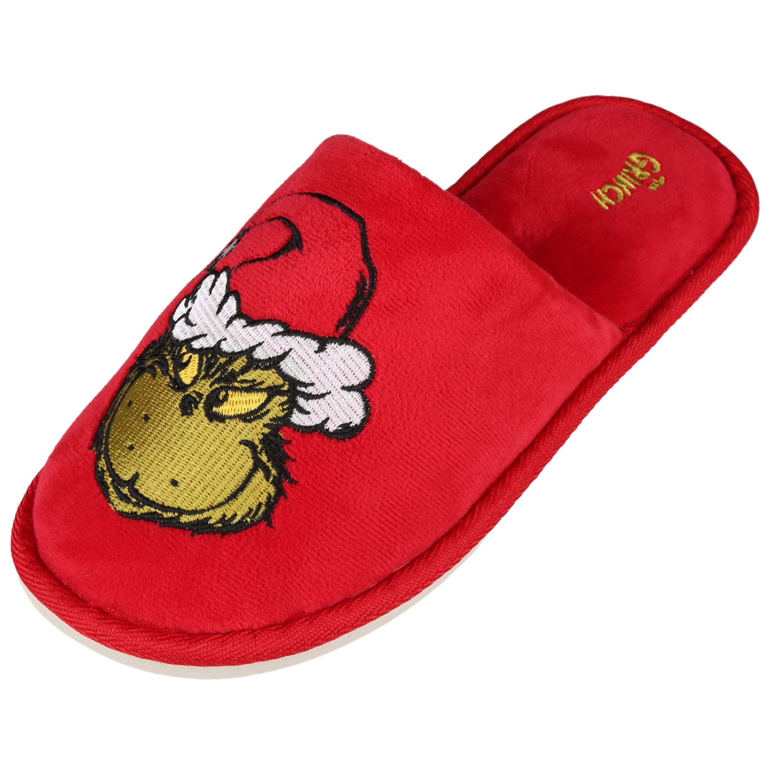 The Grinch The Grinch Damenpantoffeln, rot, Hausschuhe aus Velours 36-37 EU Plüsch Hausschuhe