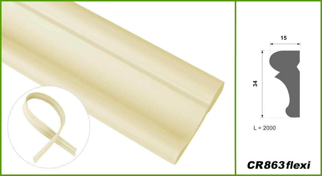 Hexim Stuckleiste CR863 flexi, 20 Meter günstig online kaufen