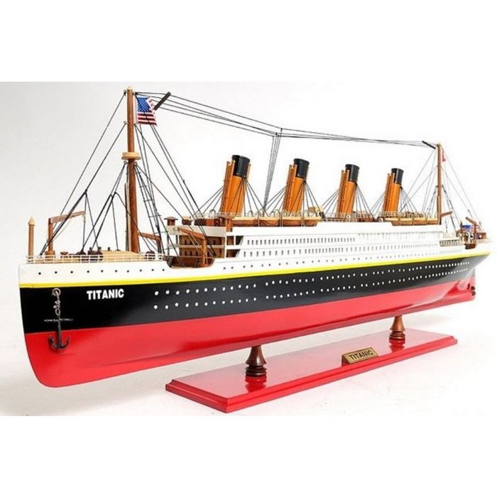 Casa Padrino Dekoobjekt Luxus Passagierschiff Titanic Mehrfarbig 81 3 x 11 x H. 32 cm - Handgefertigtes Deko Holzschiff