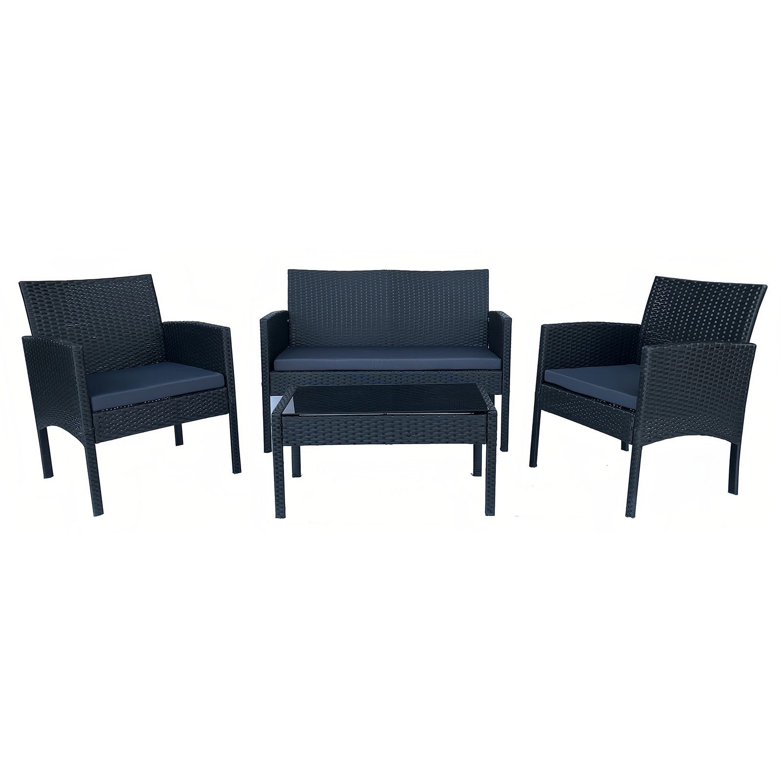 HTI-Living Gartenlounge-Set 4-teiliges Polyrattan Lounge-Set mit Tisch, (Se günstig online kaufen