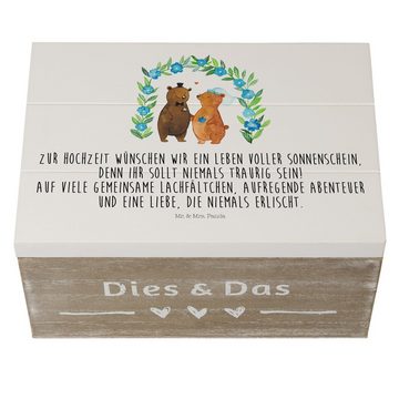 Mr. & Mrs. Panda Dekokiste Hochzeit Bären - Weiß - Geschenk, Hochzeitspaare, Schatulle, Brautpaa (1 St)