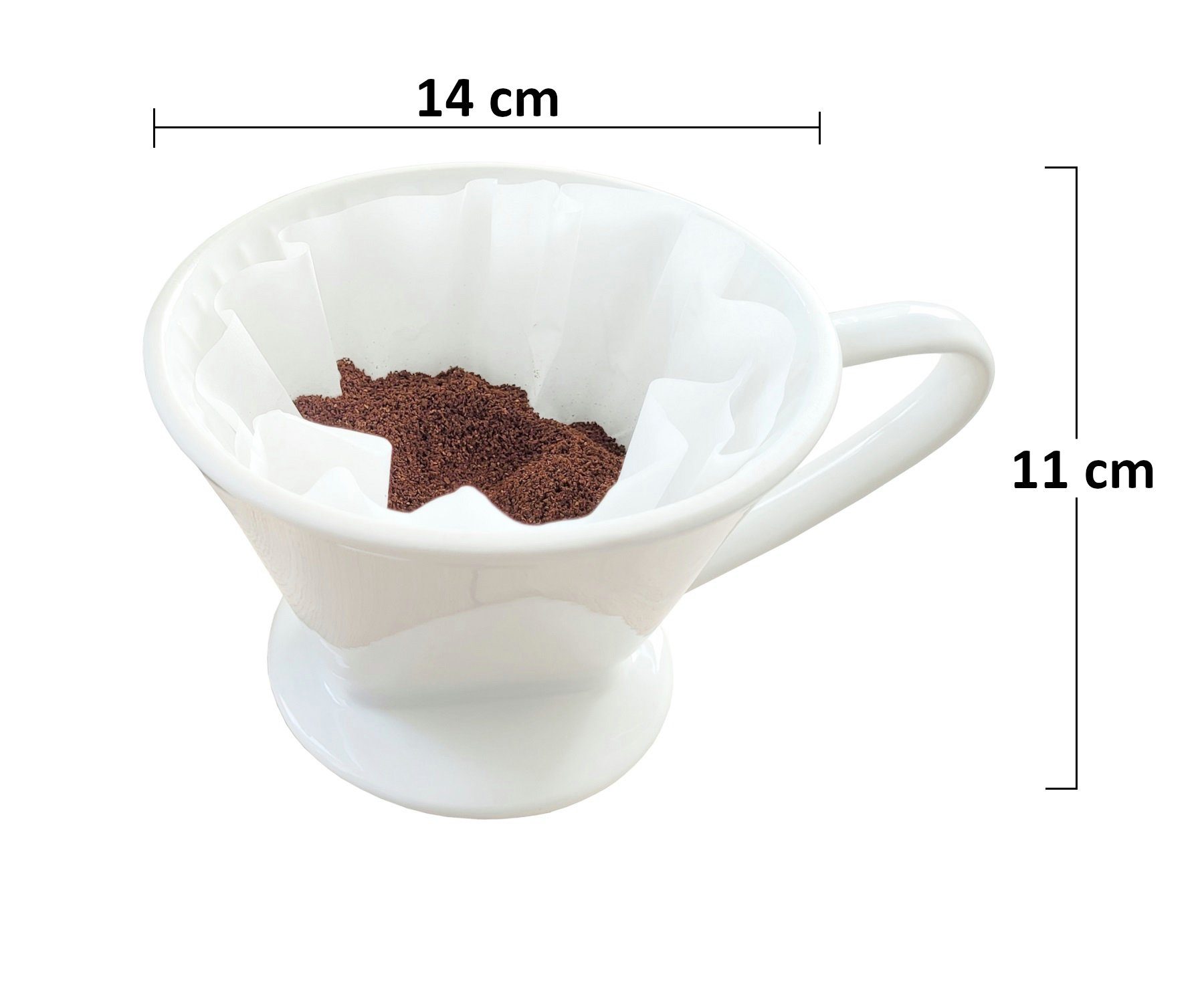 Provance Permanentfilter Kaffeefilter Keramikfilter Größe Keramik Filtertüten 4 für 1x4