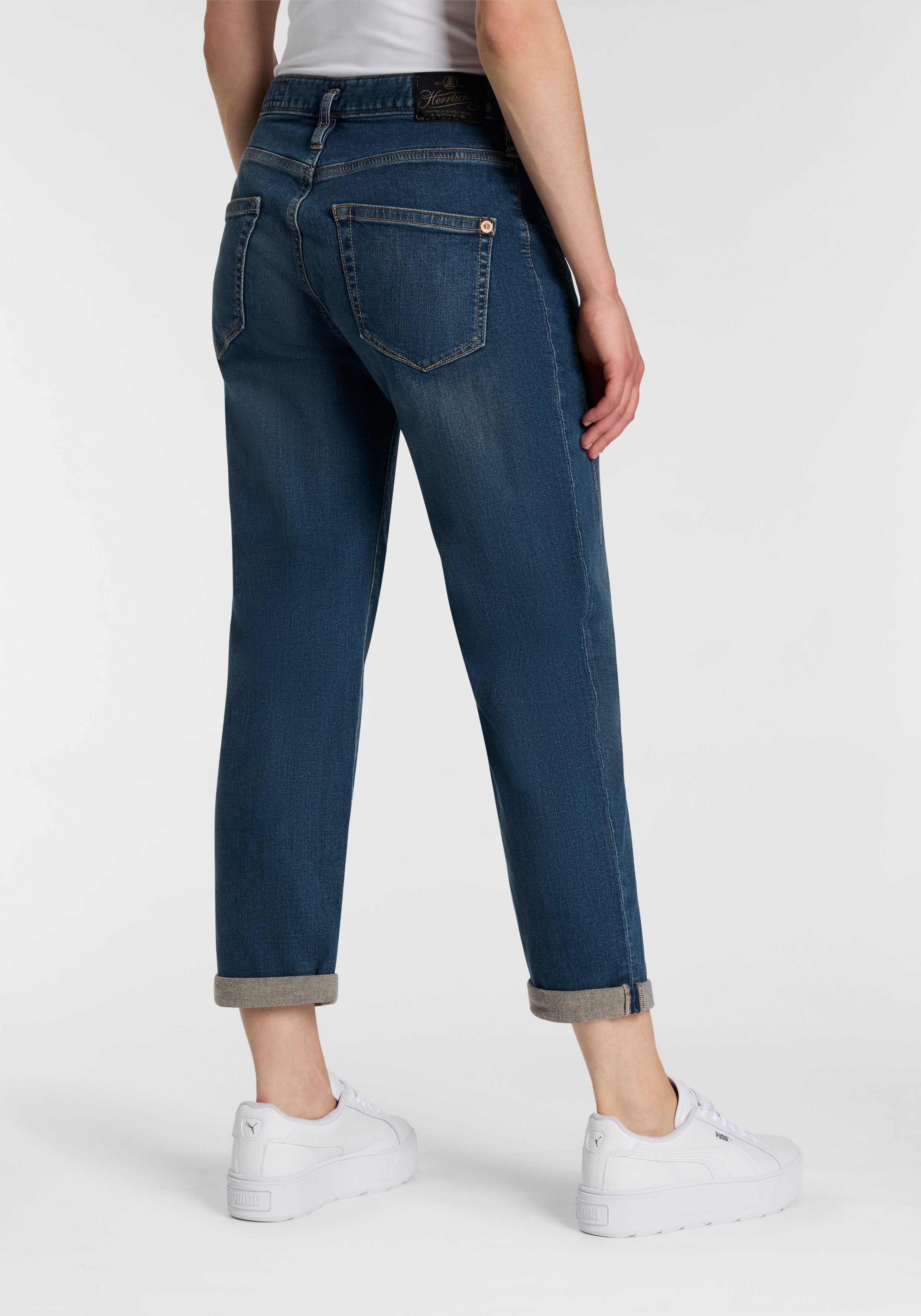 Herrlicher 7/8-Jeans Shyra Tap Denim mit Abnähern günstig online kaufen