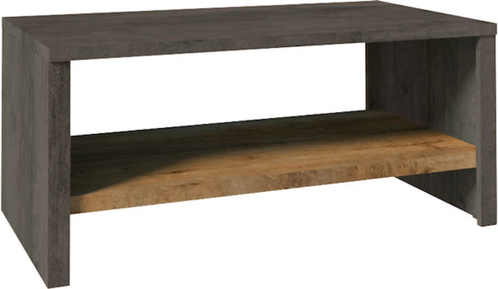 Feldmann-Wohnen Couchtisch Montana, 120x60cm eiche lefkas grau grifflos