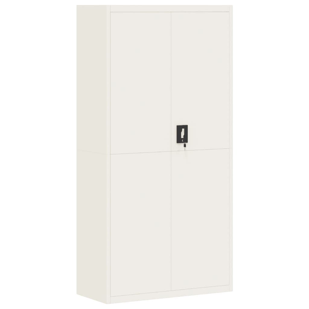 Aktenschrank Aktenschrank Weiß 90x40x180 cm Stahl