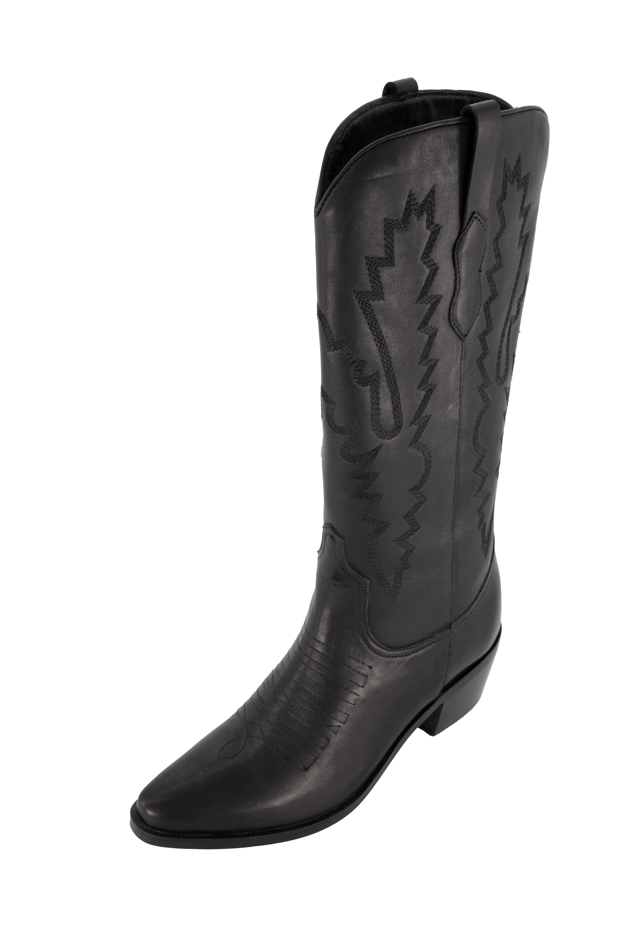 Ulla Popken Leder-Cowboystiefel 3 XL-Schaft Stickerei günstig online kaufen