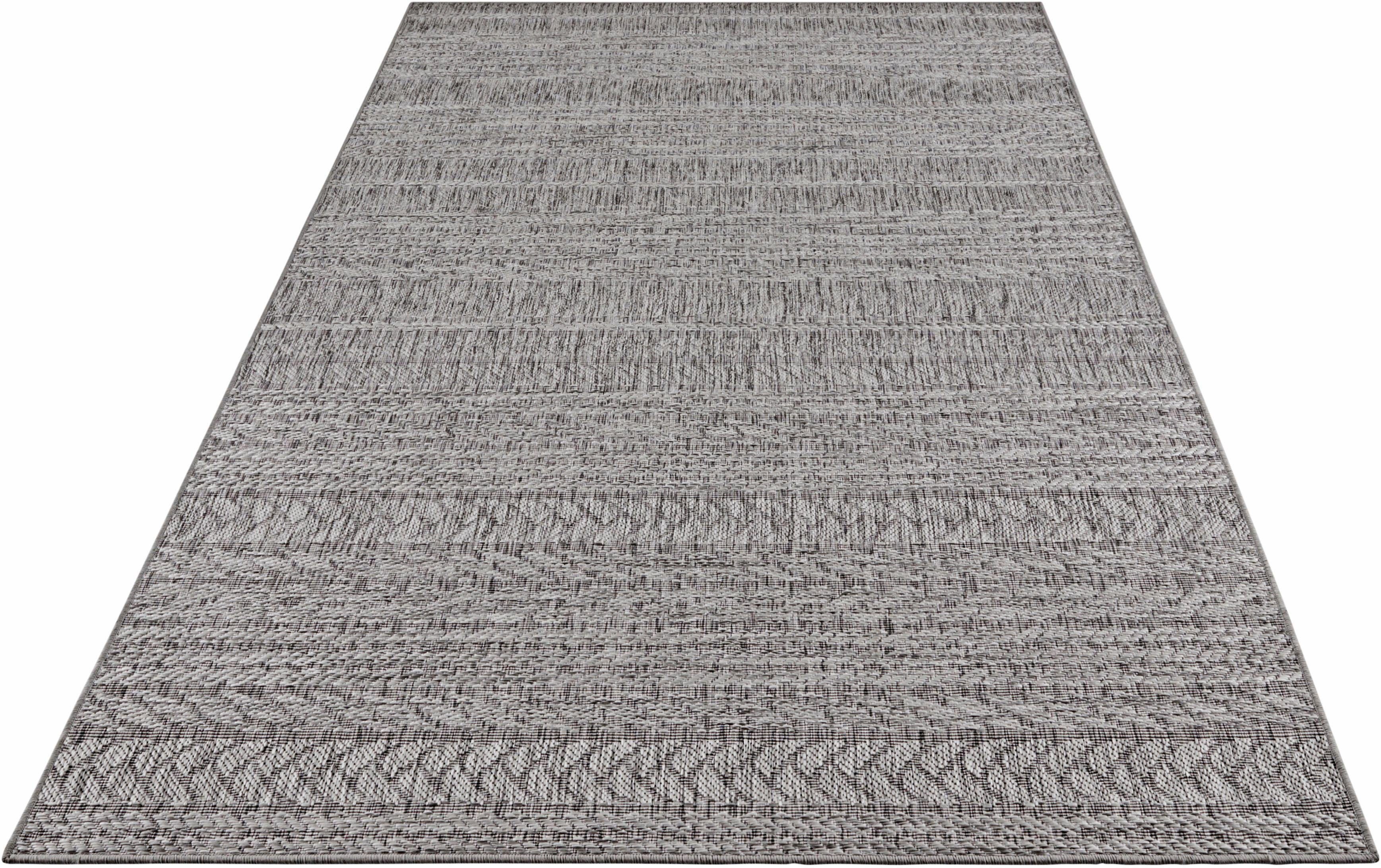 Teppich Granado, NORTHRUGS, rechteckig, Höhe: 6 mm, Sisal Optik, Robust, Pflegeleicht, Flachgewebe hellgrau