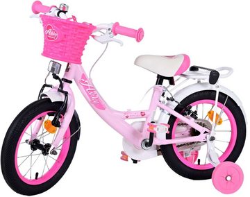 TPFSports Kinderfahrrad Volare Ashley 14 Zoll mit 2x Handbremse, 1 Gang, (Mädchen Fahrrad - Rutschfeste Sicherheitsgriffe), Kinder Fahrrad 14 Zoll mit Stützräder Laufrad Mädchen Kinderrad