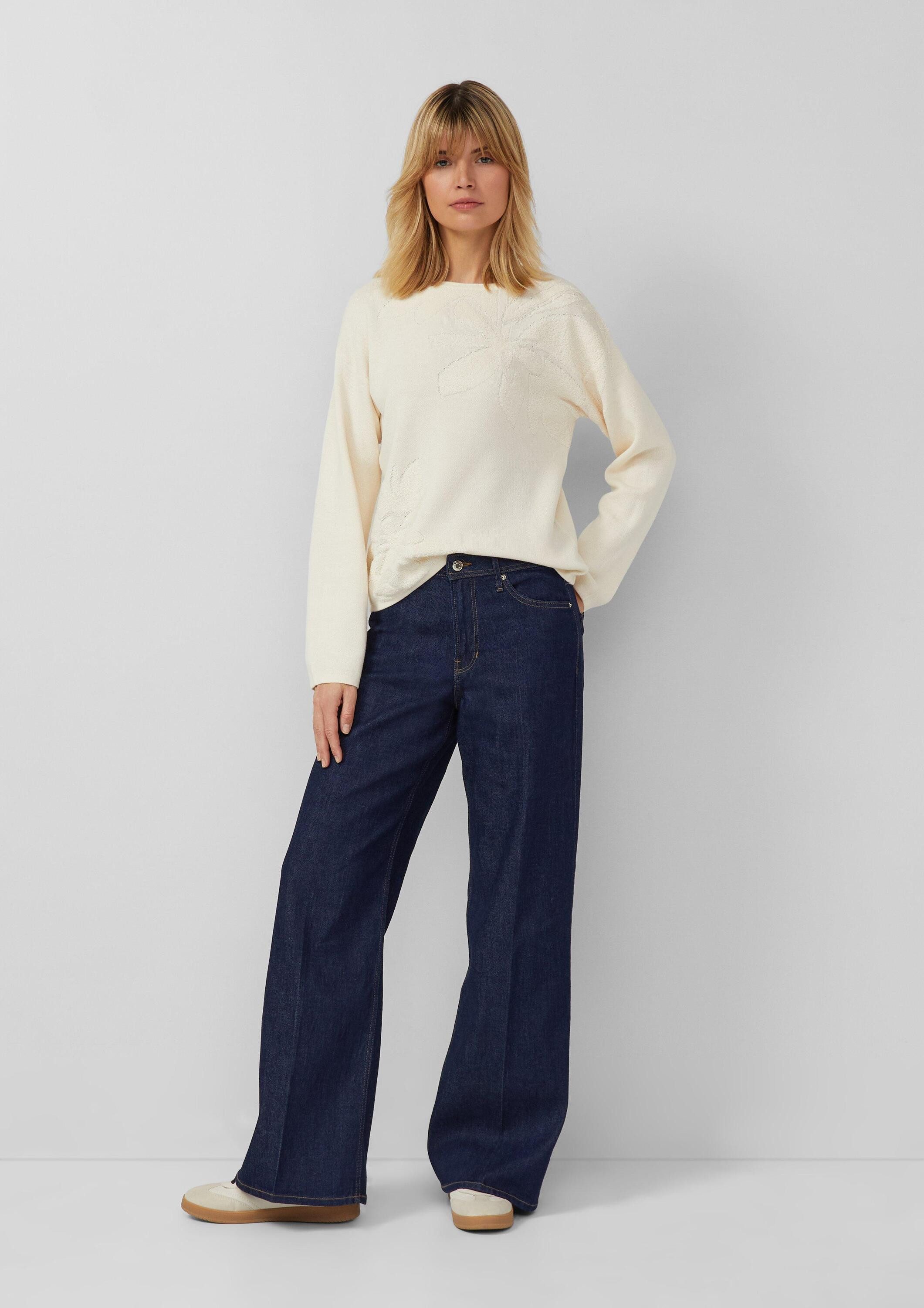 s.Oliver Longpullover Strickpullover Pullover mit dekorativem Strickmuster