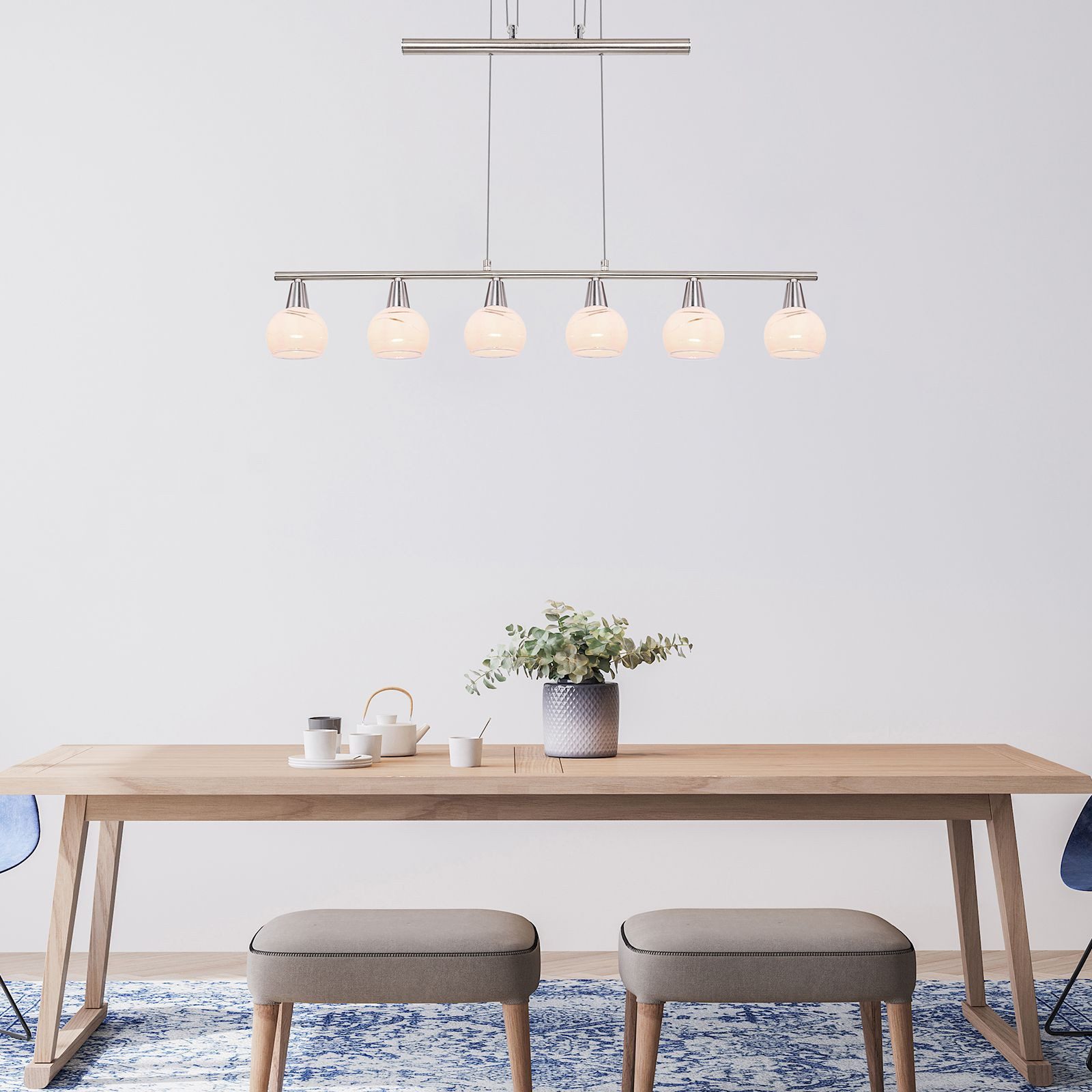 GLOBO LIGHTING Hängeleuchte Hängeleuchte Esszimmer LED Pendelleuchte Hängelampe Höhenverstellbar