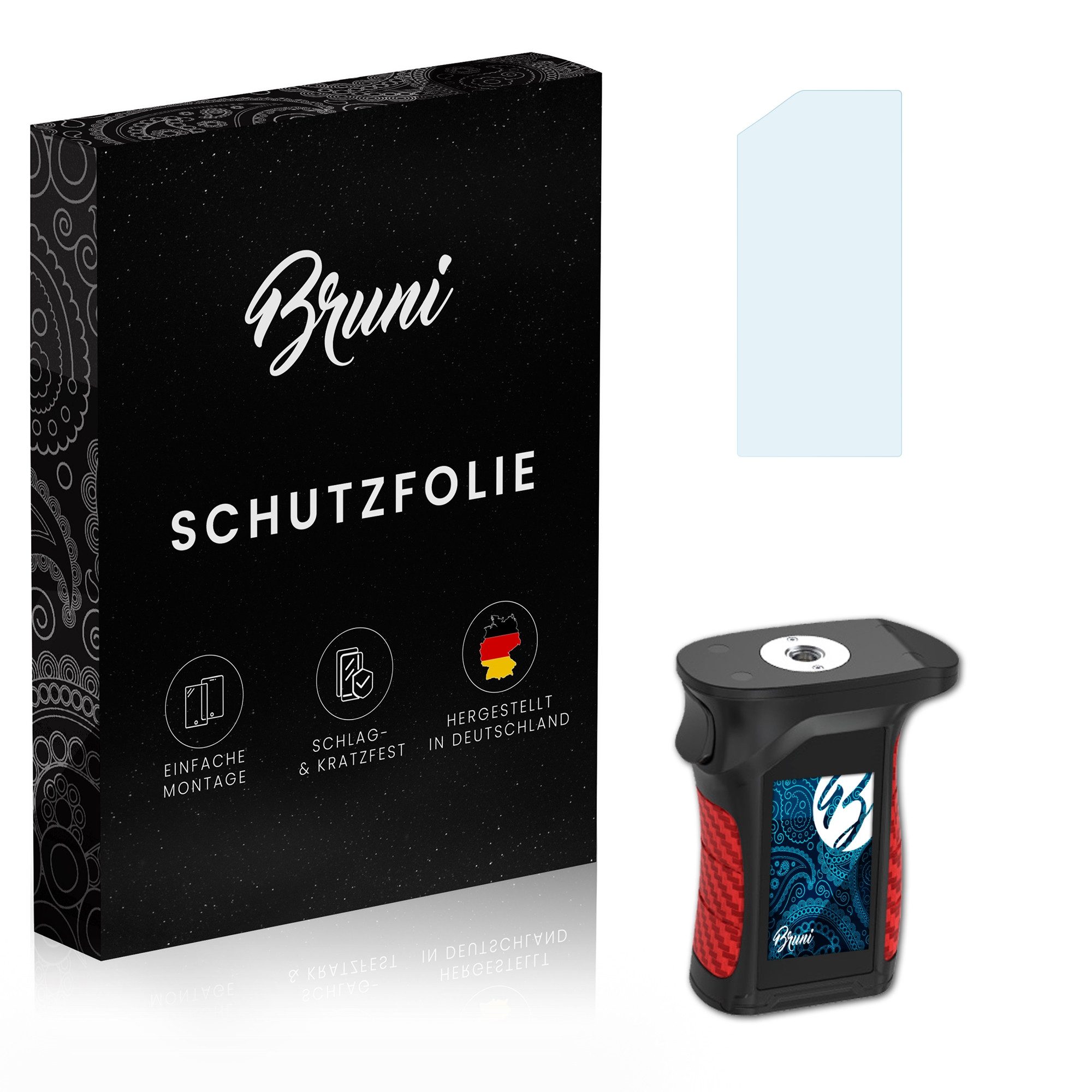 Bruni Schutzfolie Glasklare Displayschutzfolie für Smok Mag P3, (2 Folien), praktisch unsichtbar