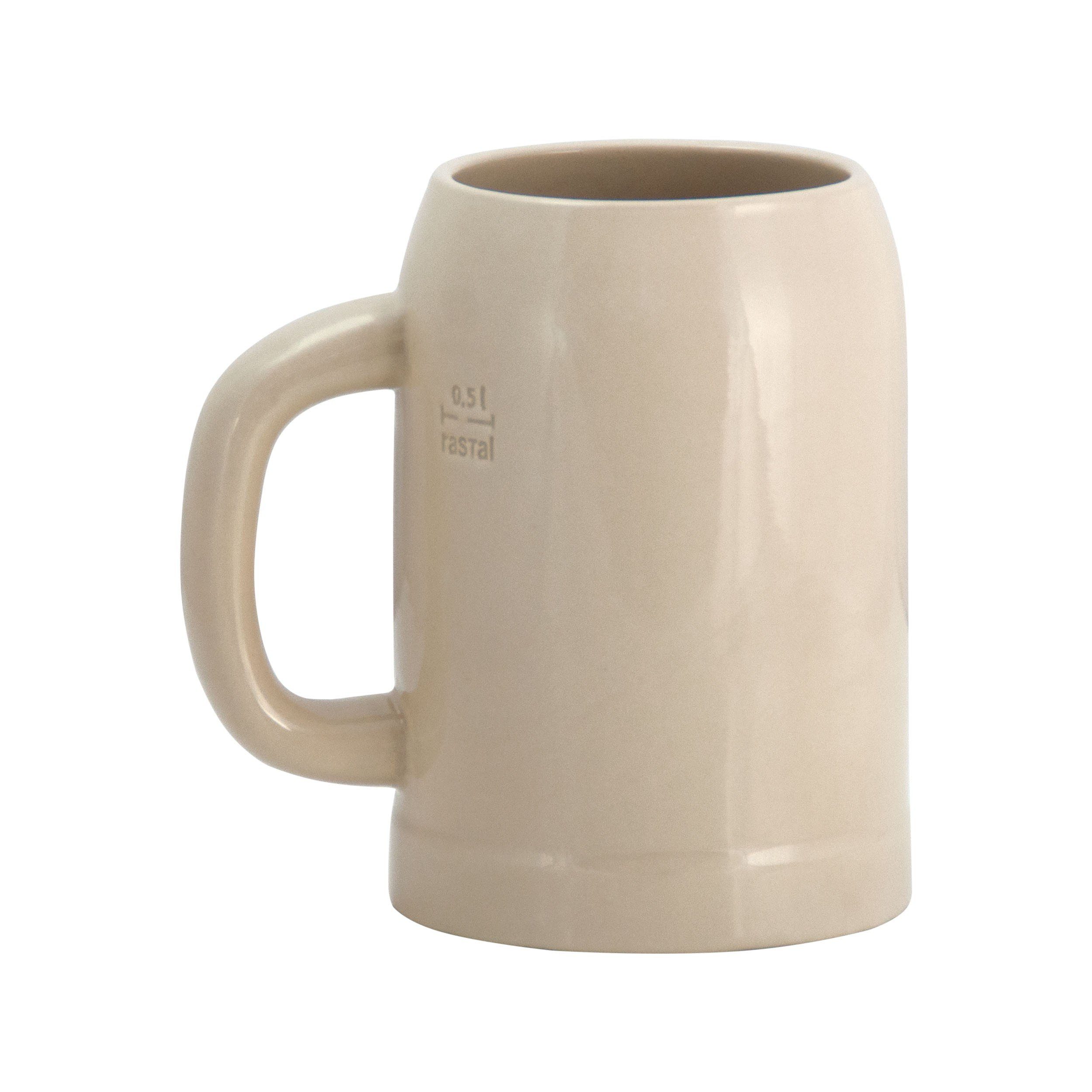 Bierglas Grenzauer-Bierkrug Humpen 1 Stk. 0,5 Liter mit Eichstrich Steinkrug
