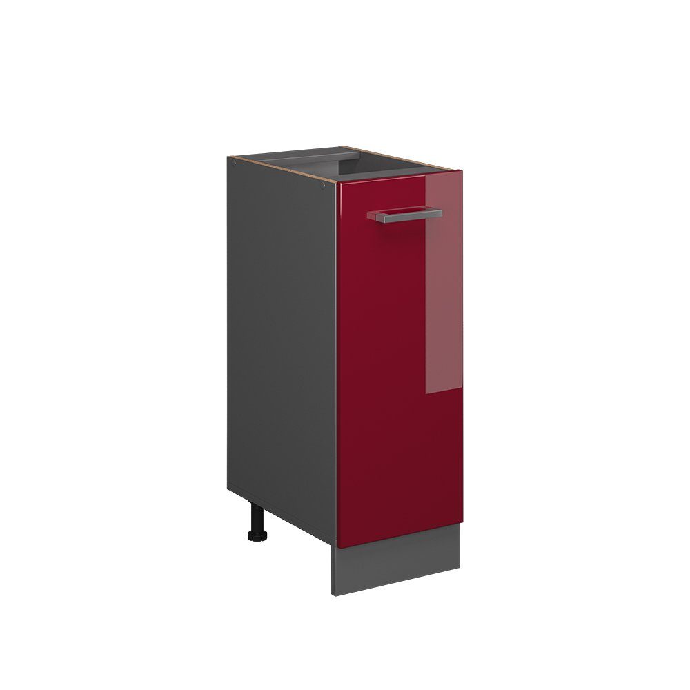 Vicco Apothekerschrank R-Line, Rot Hochglanz/Anthrazit, 30 cm ohne Arbeitsplatte (1-St)