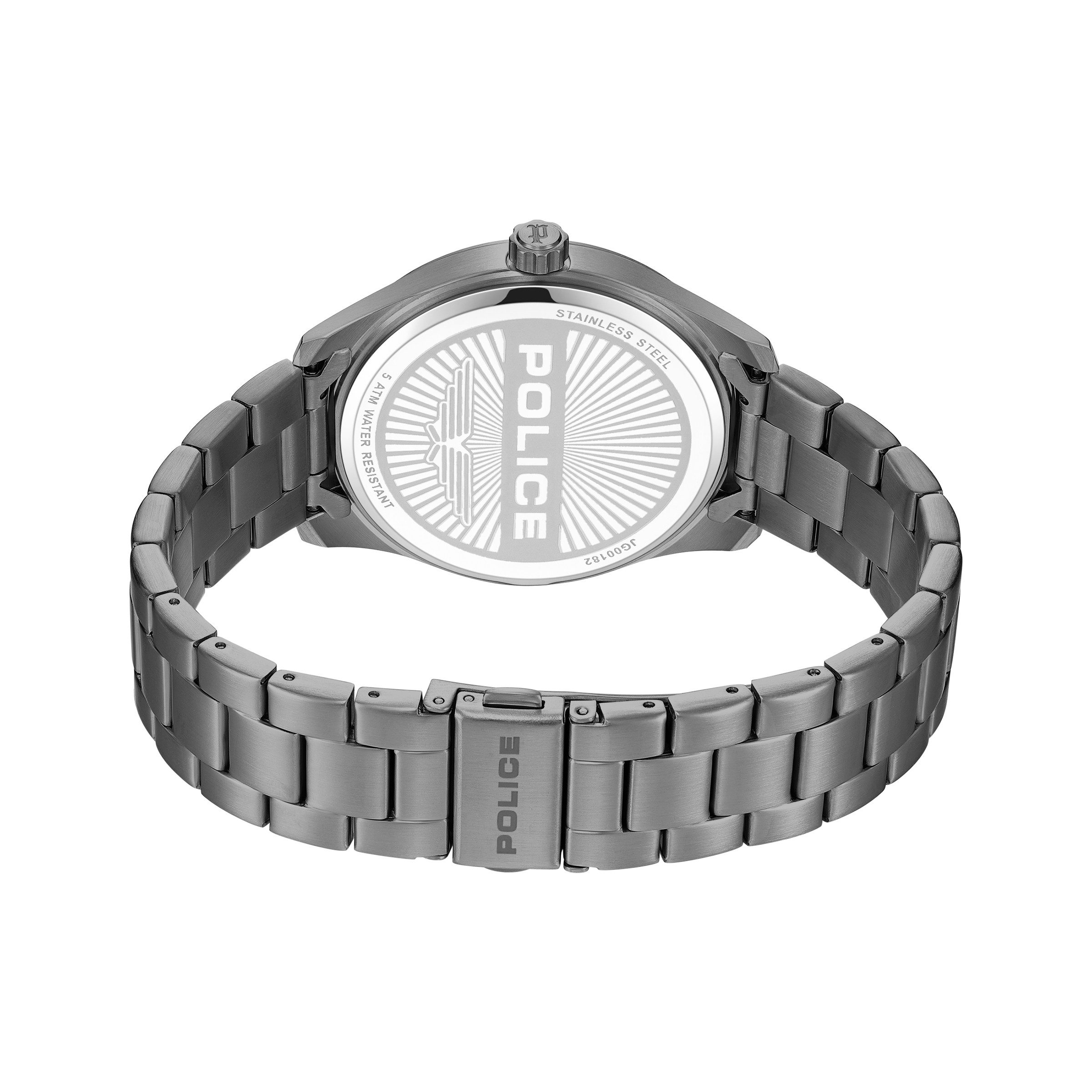 Police Quarzuhr Grille PEWJG0018206, Armbanduhr, Herrenuhr, Edelstahlarmband, analog