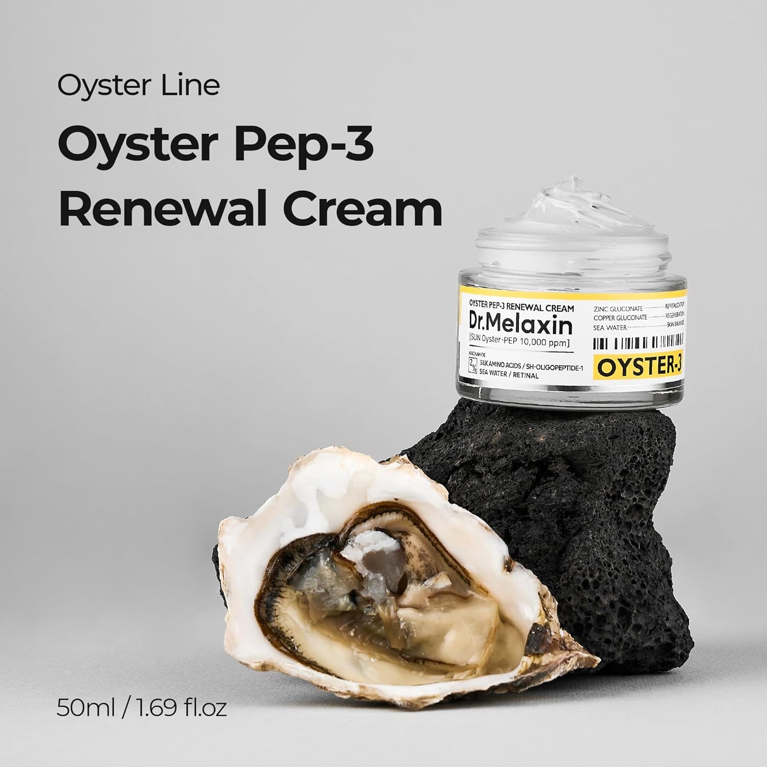 Dr.Melaxin Tagescreme Oyster Peptide Cream 50 ml – Verjüngende Peptidcreme mit Sun Oyster- PEP, Retinal & Niacinamide – Korean Renewal Cream, gegen Falten & für mehr Hautelastizität