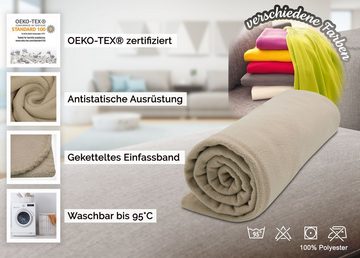 Wohndecke, ZOLLNER, waschbar bis 95 °C, 130 x 170 cm, 100% Polyester, waschbar bis 95 °C