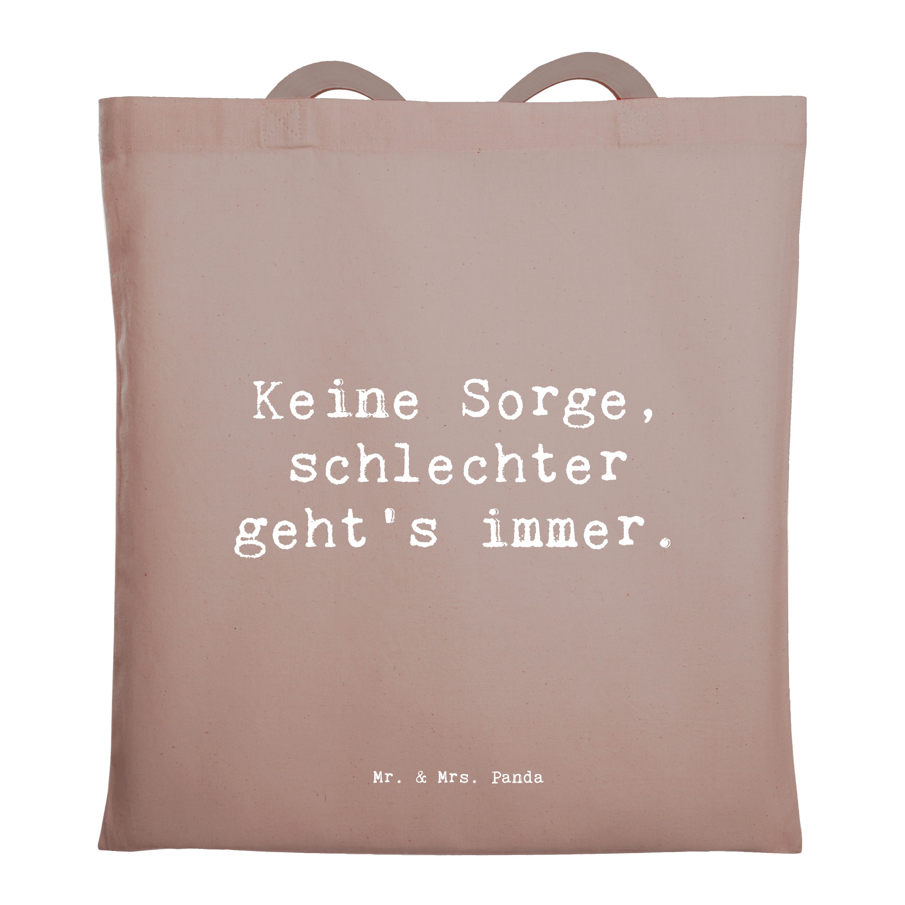 Tragetasche Spruch Hoffnung in schwierigen Zeiten - Braun Pastell - Geschenk, Slo
