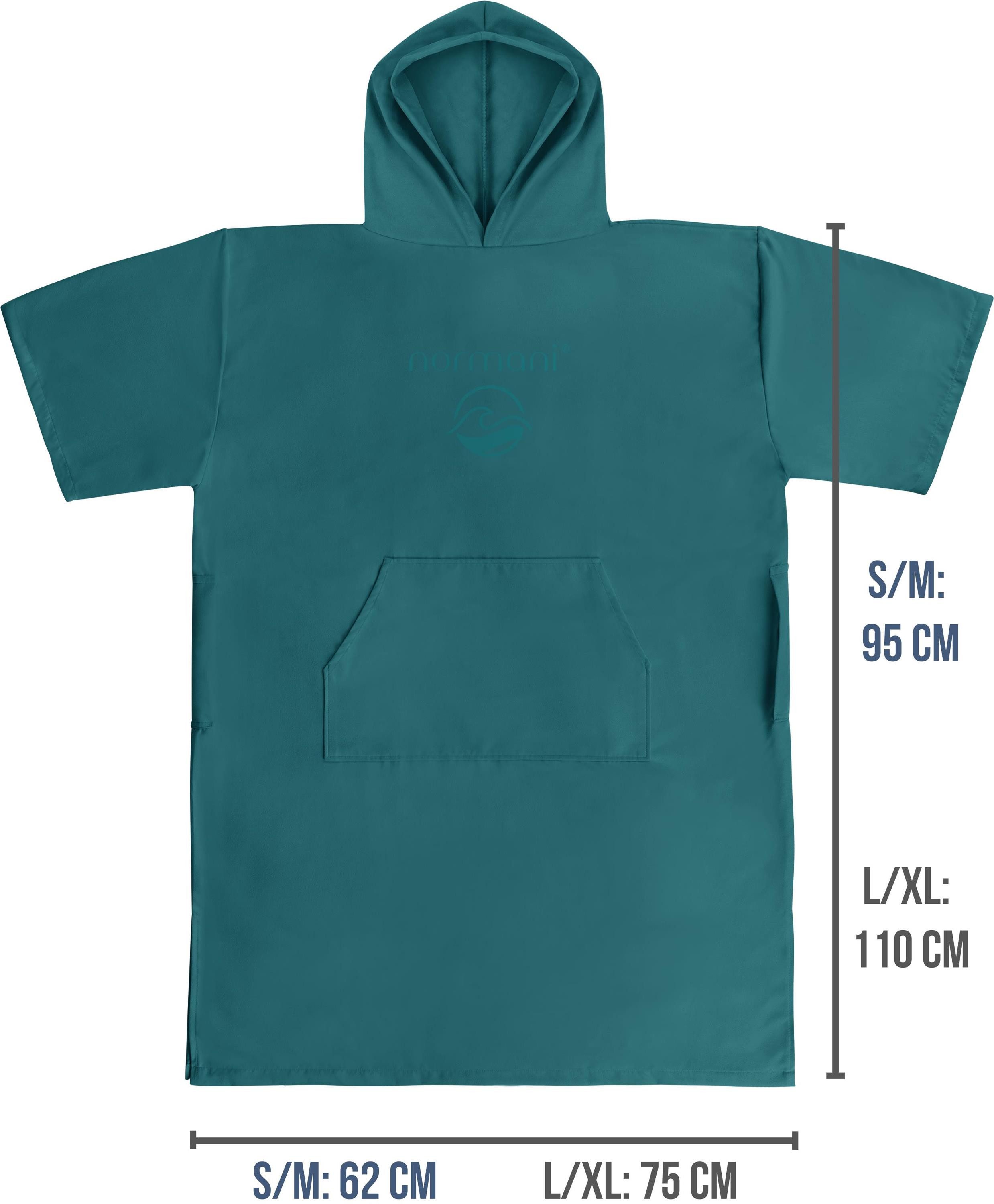 normani Badeponcho Damen Mikrofaser Badeponcho Siargao, Polyester, Kapuze, Schlupf, Bade Handtuch mit Ärmeln aus recyceltem Material – Bild 4 von 5