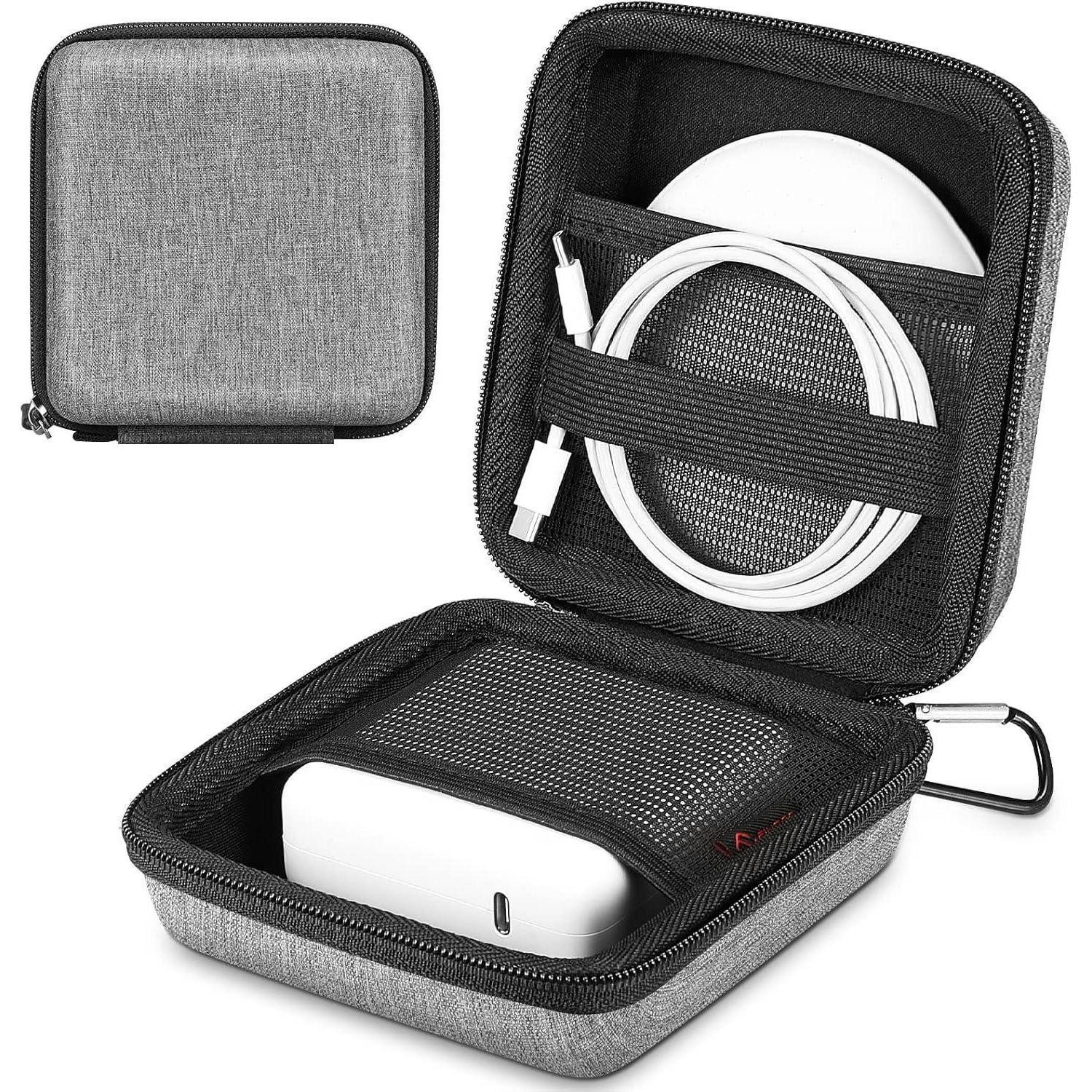 LuxusKollektion Taschenorganizer Hartschalen Tasche MacBook Ladegerät Elektronik Zubehör Grau