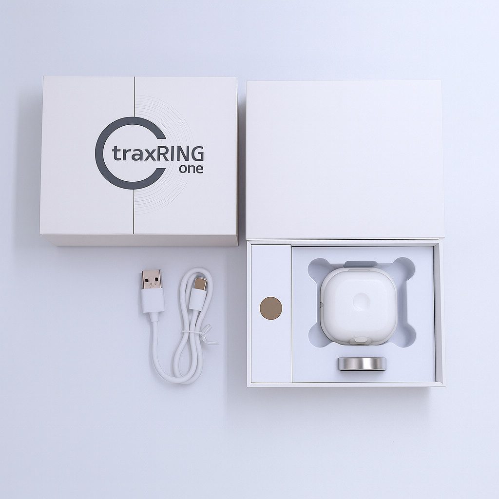 NikuTRAX Fitness-Tracker traxRING one – Smarter Gesundheitsring in Silber