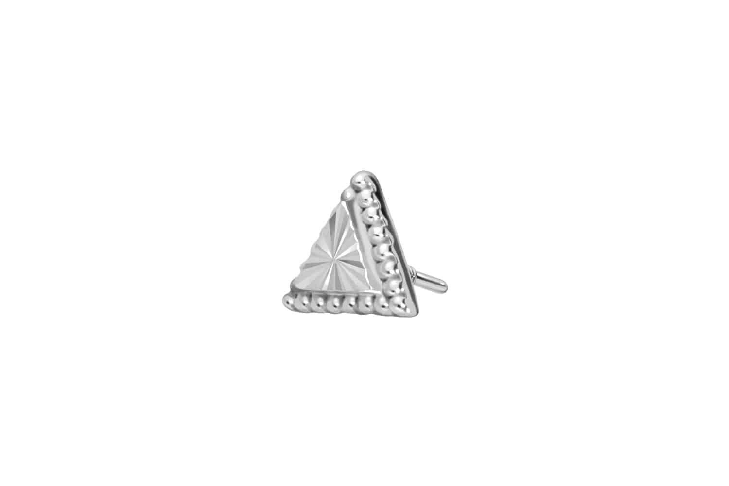PIERCINGLINE Piercing-Set 14 Karat Gold Schraubaufsatz mit Außengewinde DREIECK (Schraub-Aufsätze, 1-tlg)