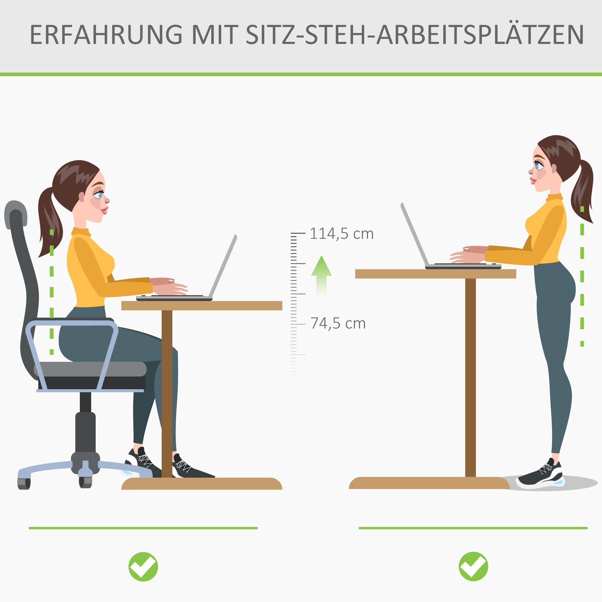 Vinsetto Schreibtisch elektrisches Stehpult