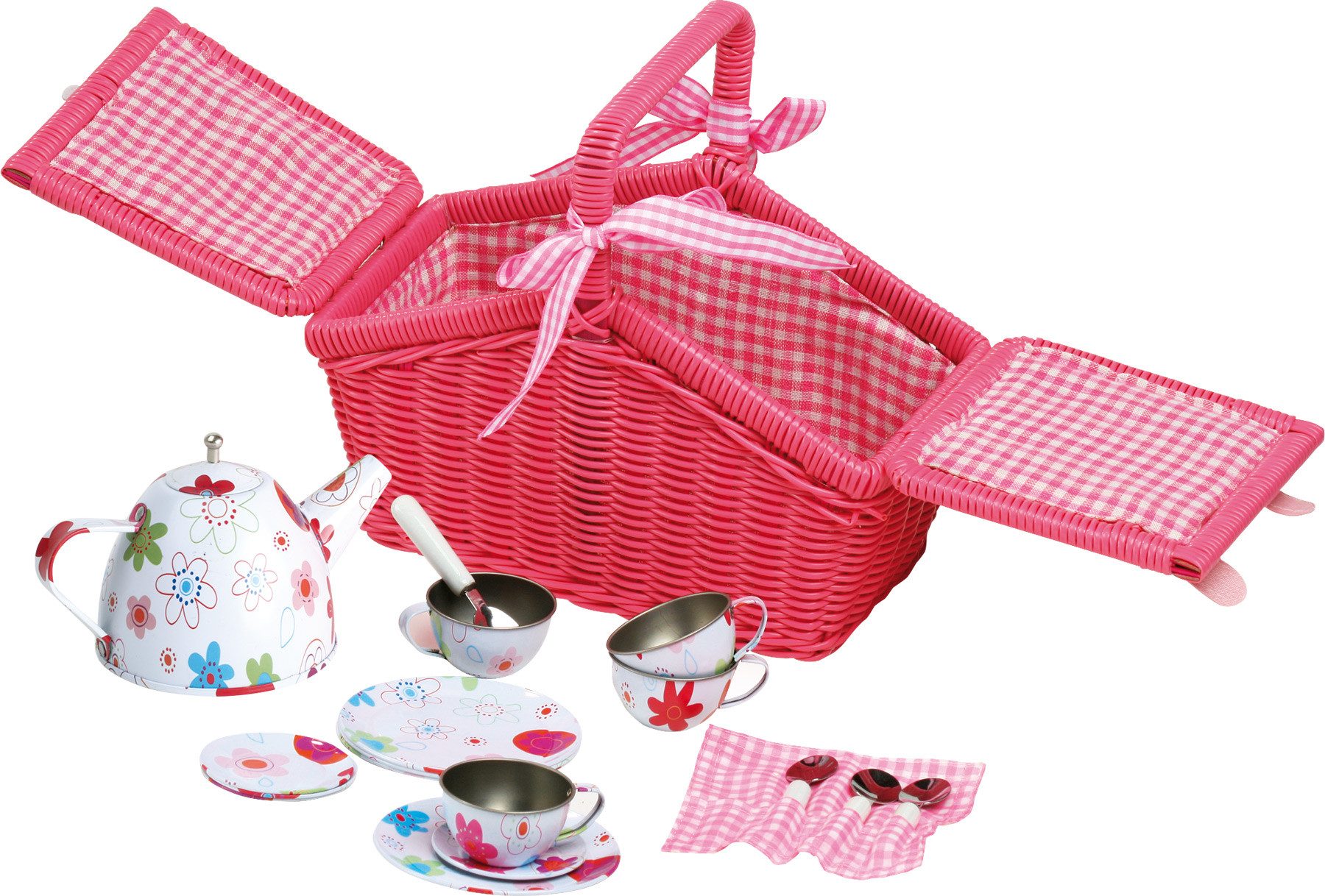 Small Foot Kaufladensortiment Picknickkorb Bunte Blumen