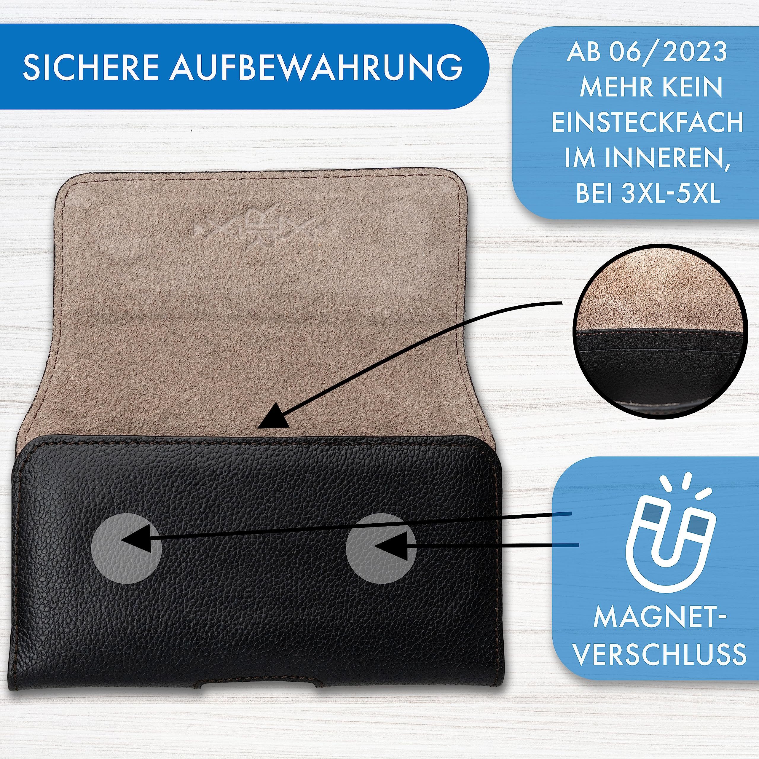 XiRRiX Handytasche Handytasche Gürtel - Größe 4XL - Gürtel Handy Tasche aus Leder (Hipbag aus echtem Leder, schwarz), kompatibel mit iPhone – Bild 5 von 5
