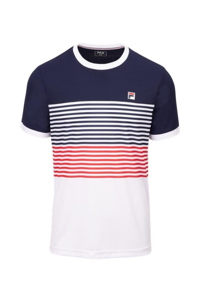 Fila T-Shirt BB 1983 (rec. Polyester) weiss/navy/rot Herren