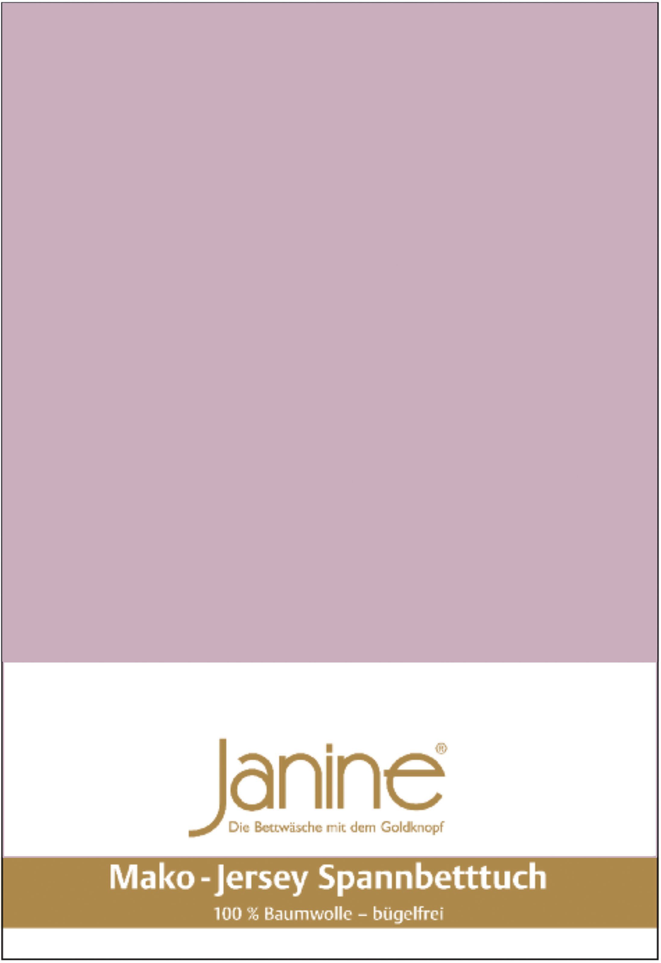 Janine Janine Spannbetttuch Mako-Feinjersey 5007 altrosé (21) Größe:  150x2 günstig online kaufen