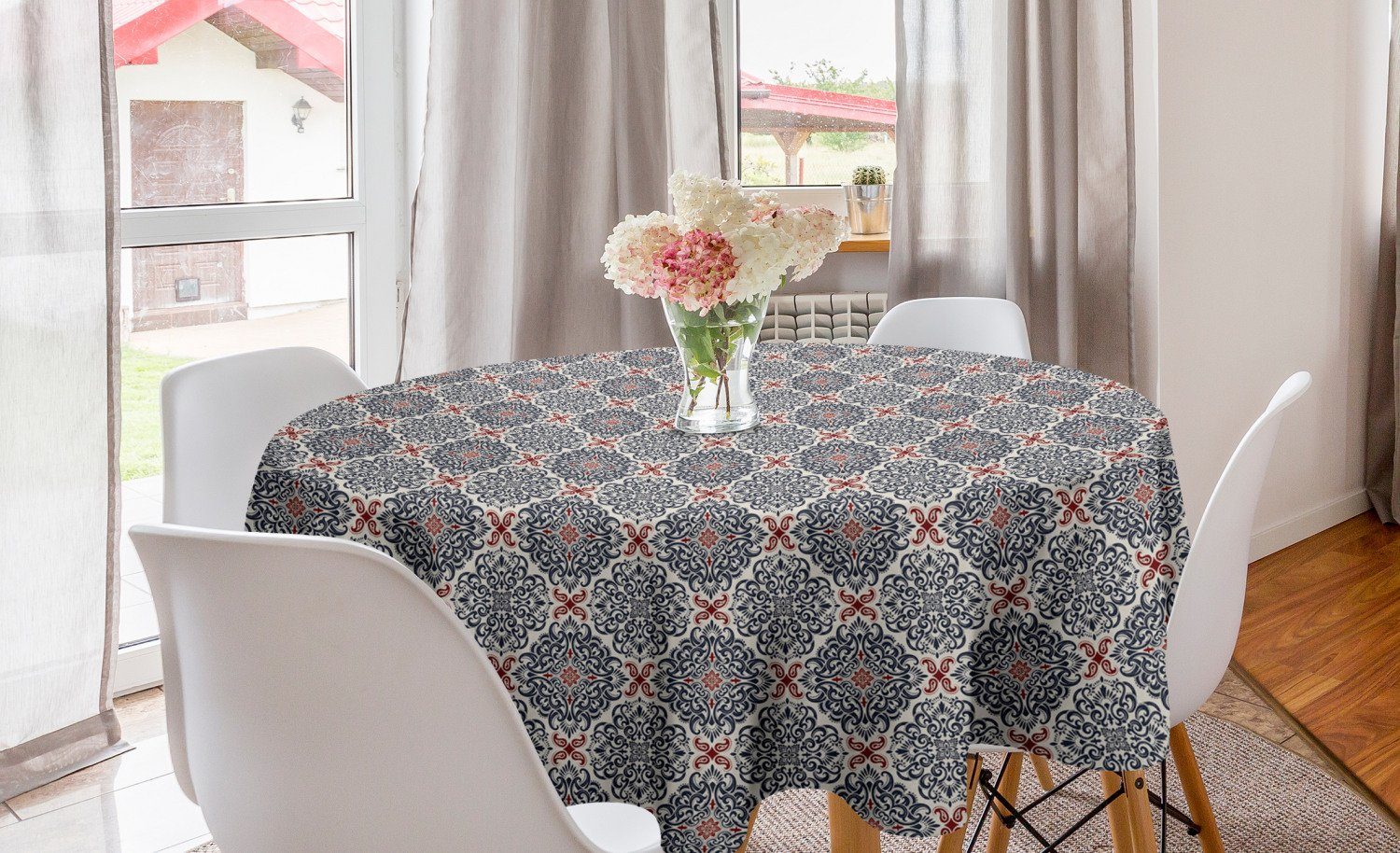Boho Paisley Abakuhaus für Dekoration, Küche Kreis Blumenweinl Abdeckung Tischdecke Esszimmer Tischdecke