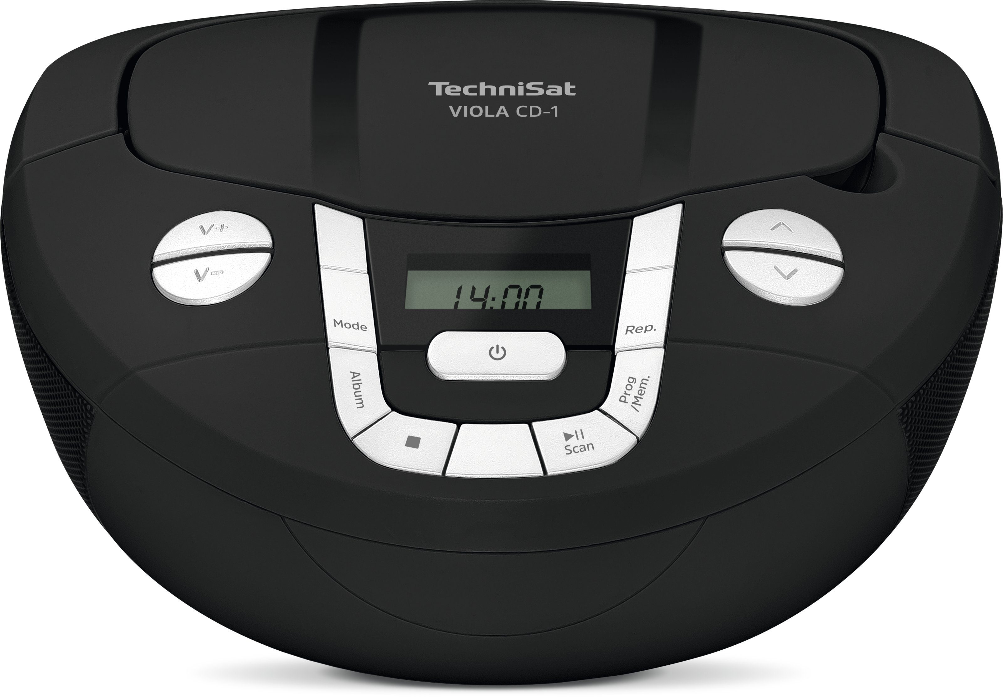 TechniSat VIOLA CD-1 CD-Player und (Bluetooth, PLL), Netz- tragbarer (mit Batteriebetrieb) Schwarz UKW-Radio