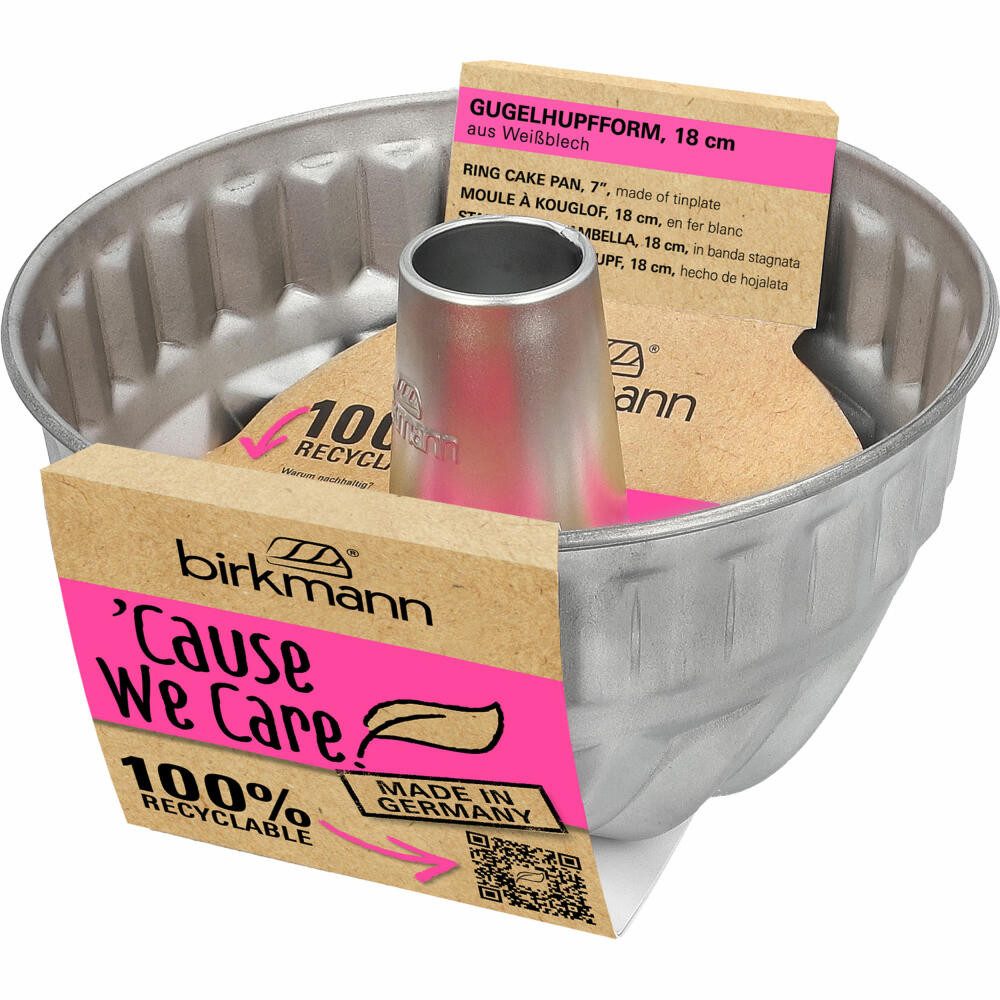 Birkmann Gugelhupfform Cause We Care Weißblech Ø 18 cm