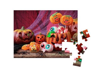 puzzleYOU Puzzle Halloween-Süßigkeiten, bereit für die Party, 48 Puzzleteile, puzzleYOU-Kollektionen Festtage