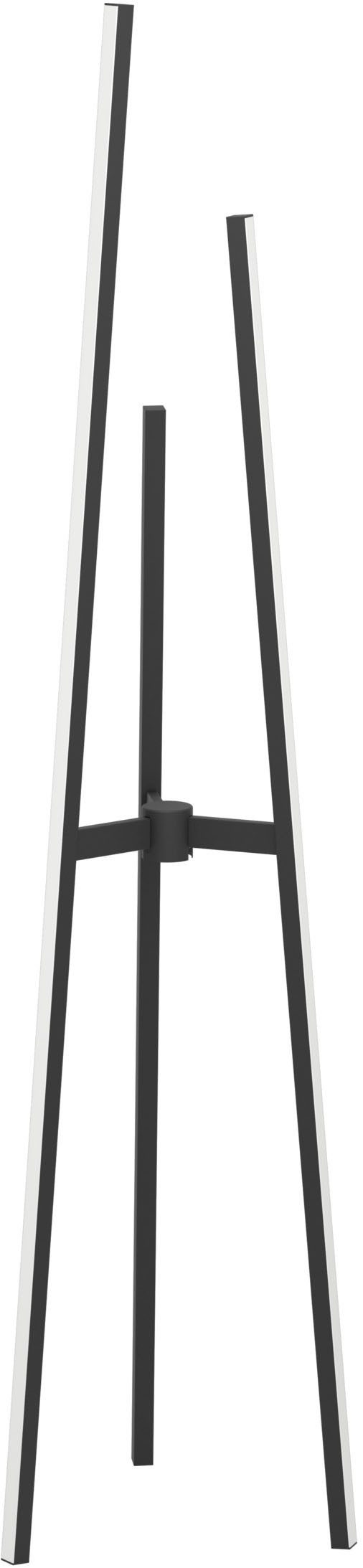 EGLO Stehlampe MONGOLANA Stehlampe - Alu, Stahl - LED - 30W - IP20, Ein-/Ausschalter, LED fest integriert, Warmweiß, Standleuchte, Leselampe, Wohzimmer, Schlafzimmer, H151 cm