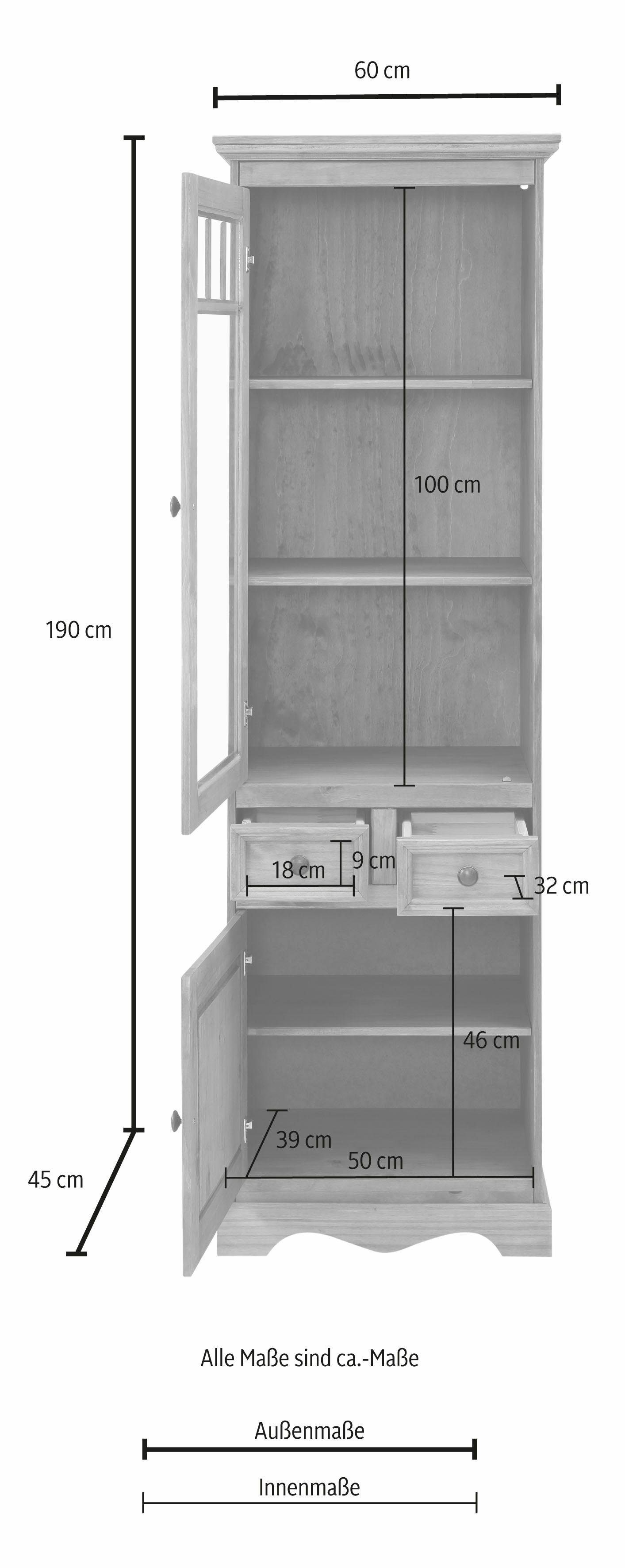 OTTO home Vitrine Melissa Höhe 190 cm
