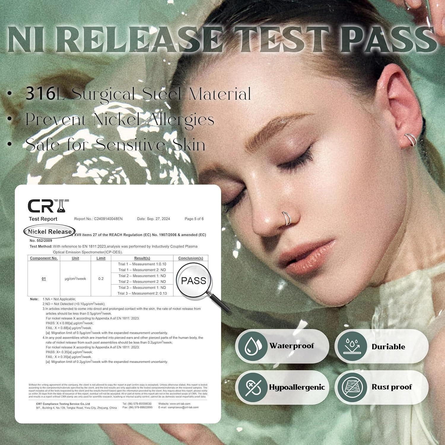 LuxusKollektion Nasenpiercing Nasenpiercing Nasenring Hoop 316L Chirurgenst günstig online kaufen