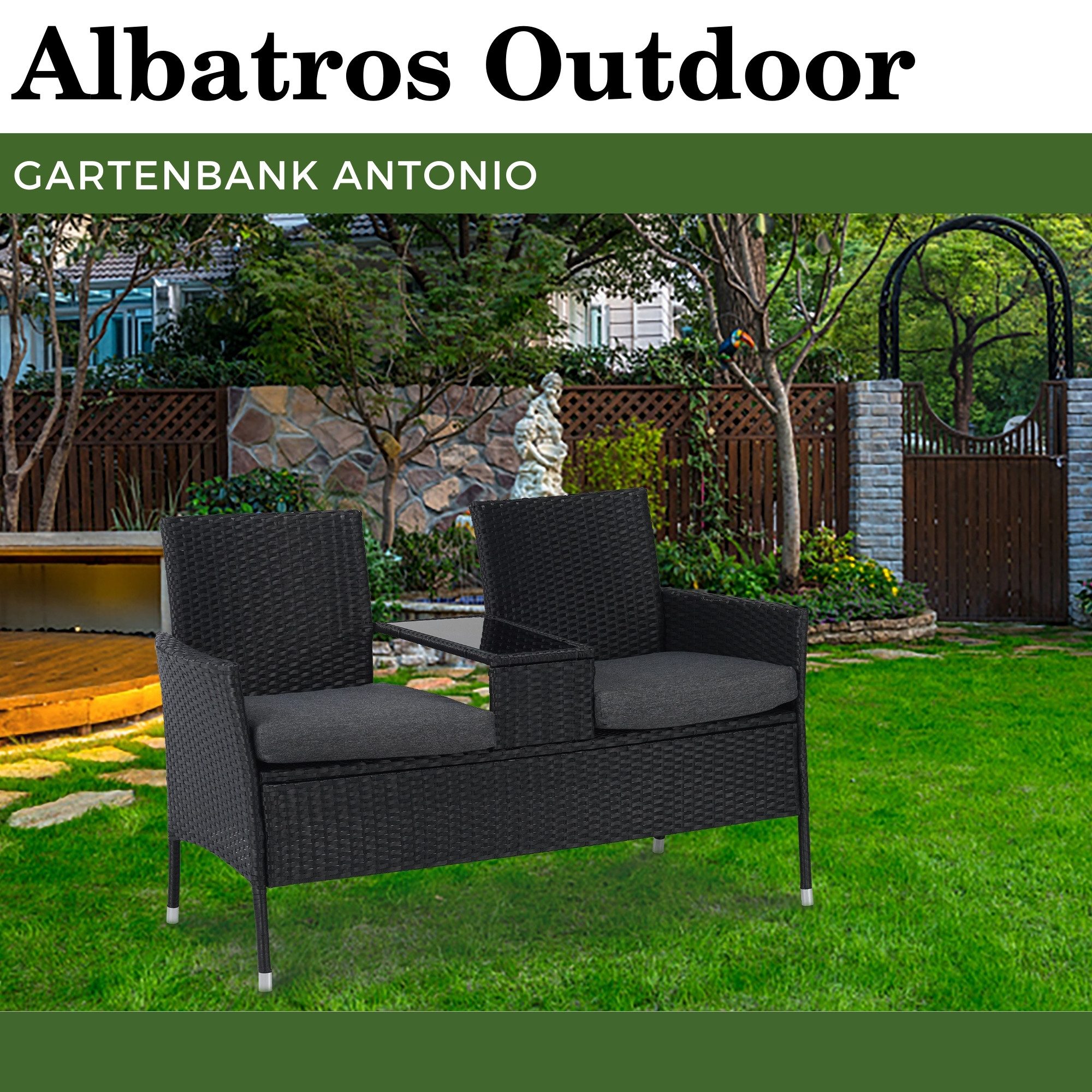 Albatros International Gartenbank Gartenbank 2-Sitzer Antonio günstig online kaufen