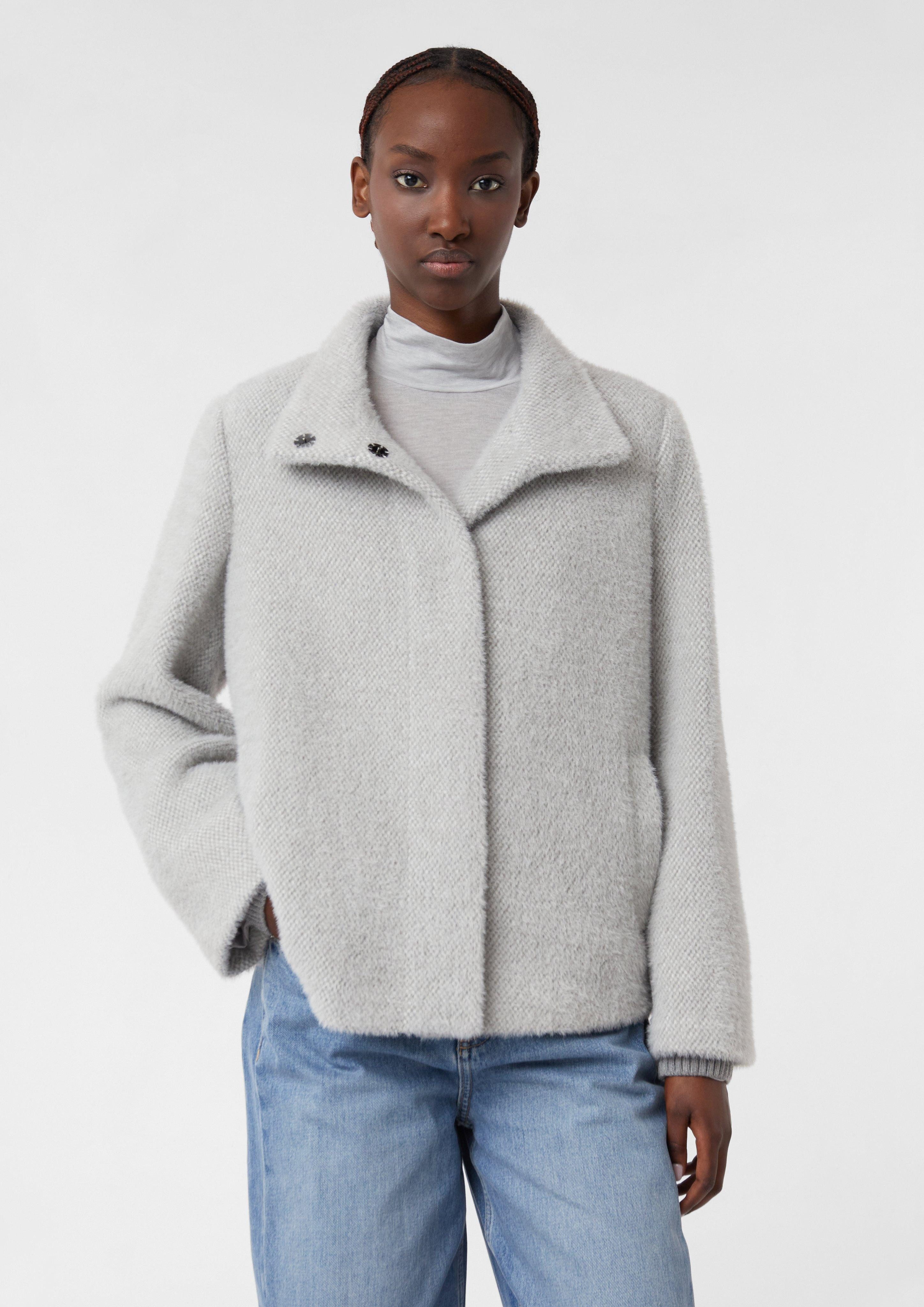 comma Kurzjacke Langflorige weiche Jacke im günstig online kaufen