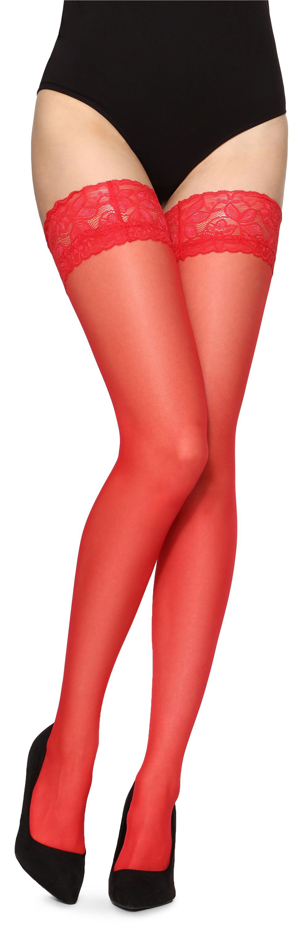 Halterlose Strümpfe Damen transparent MS 200 15 DEN