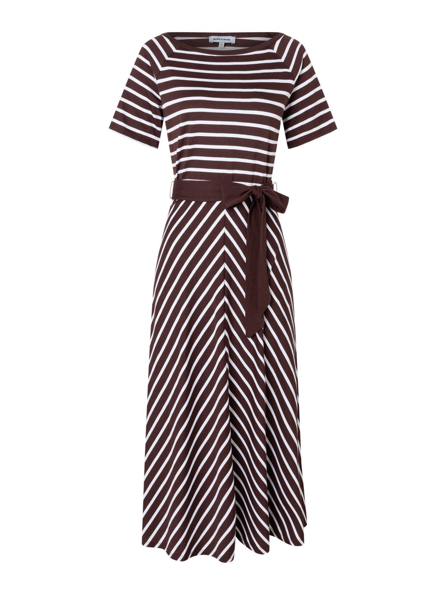 MORE&MORE Jerseykleid sportives Midikleid, Streifen