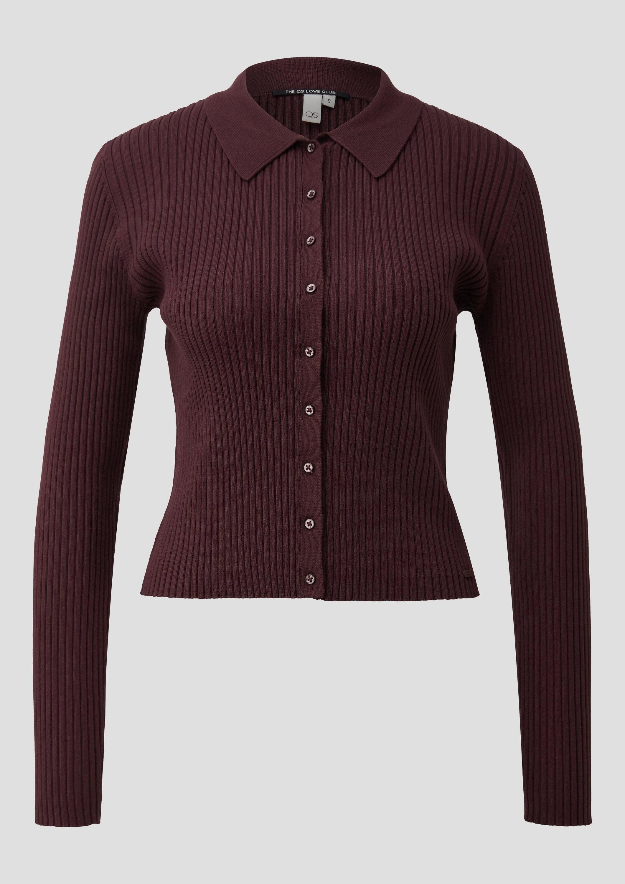 QS Cardigan Strickjacke Strick-Polo